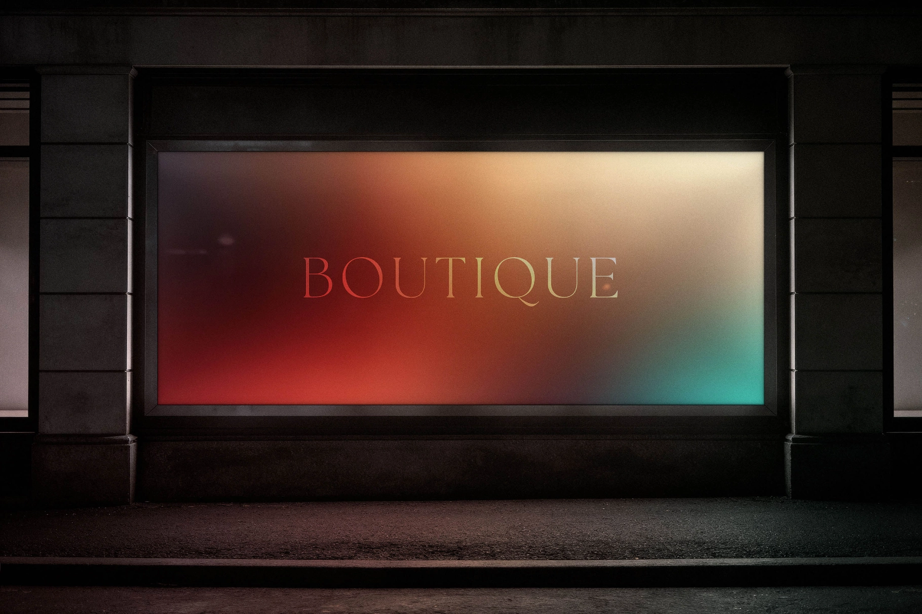 Backlit Storefront Mockup
