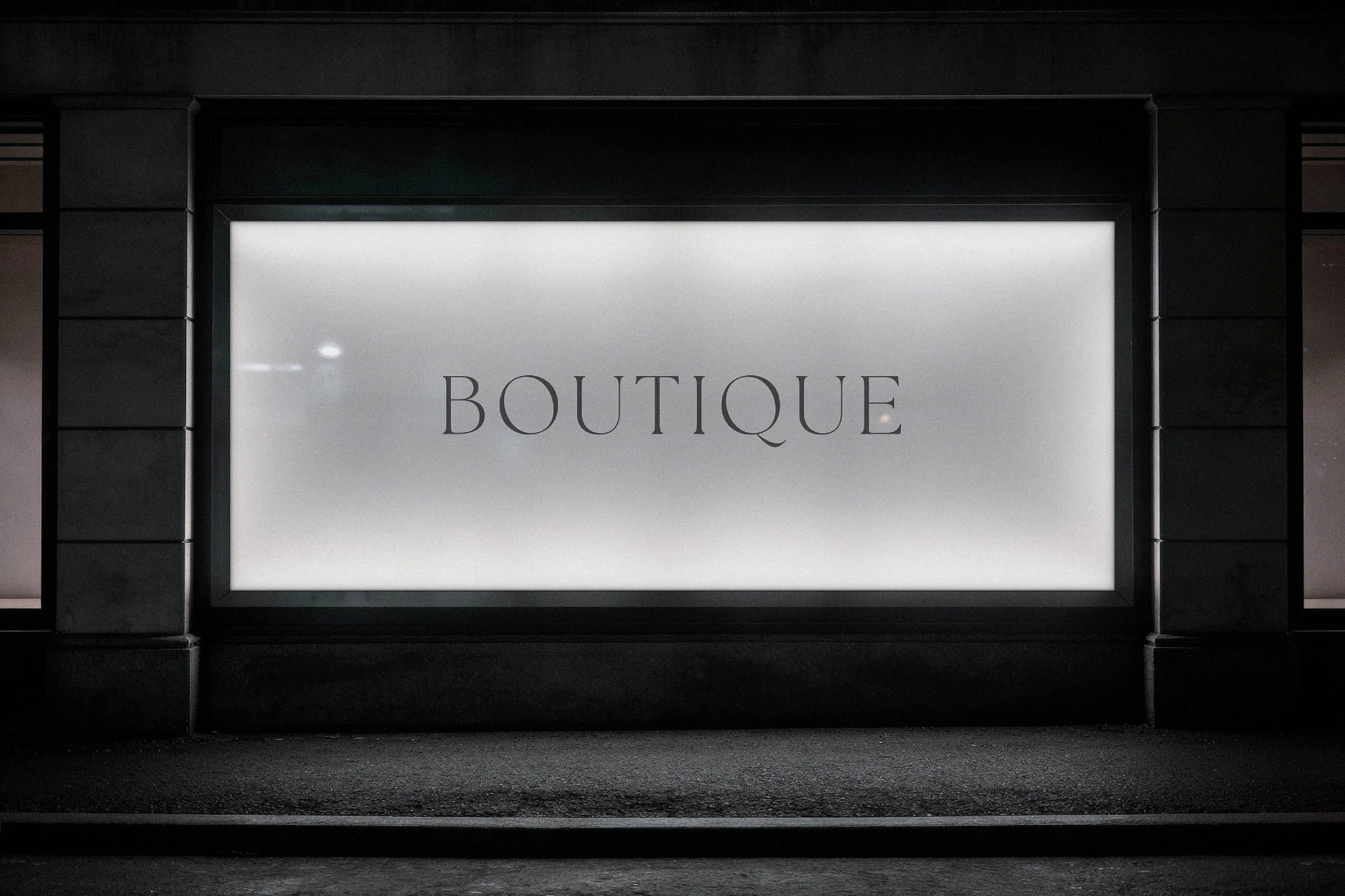 Backlit Storefront Mockup