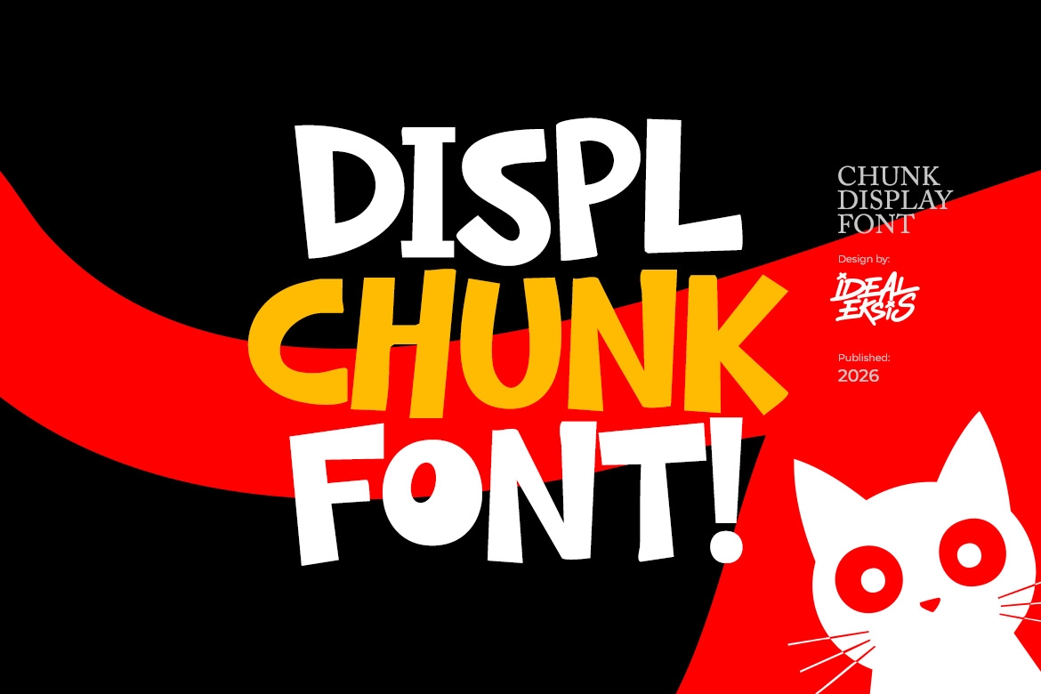 Bore Chunk - Chunky Cartoon Display Font