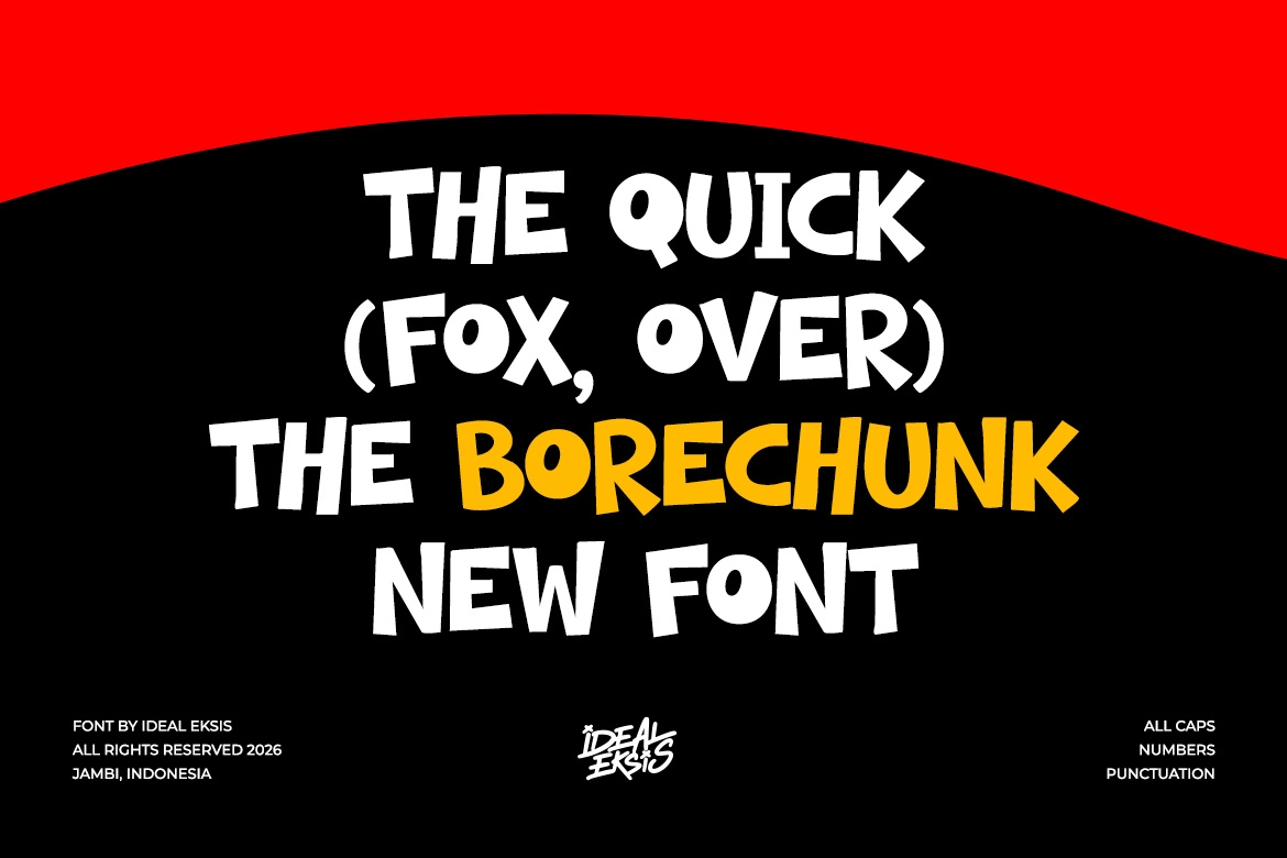 Bore Chunk - Chunky Cartoon Display Font