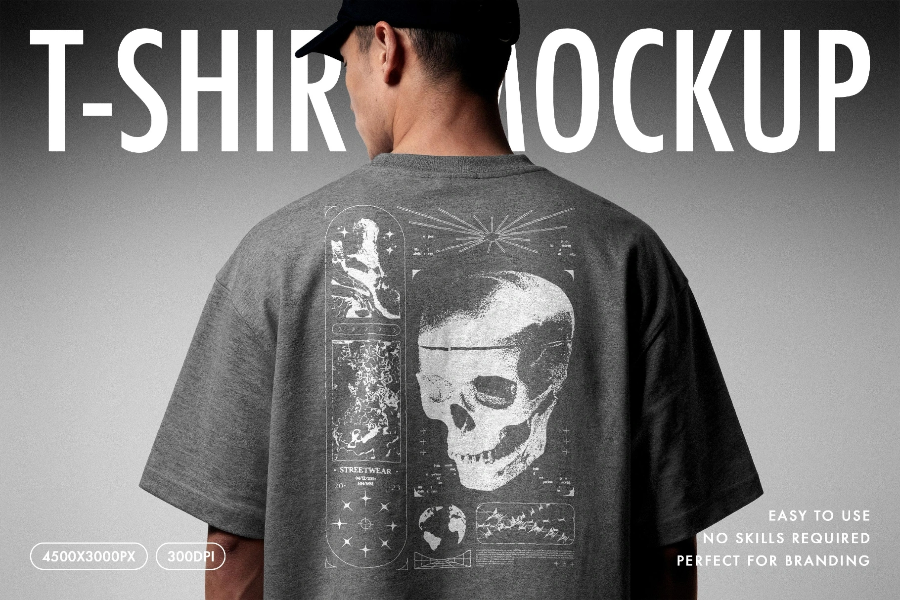 Oversize T-Shirt Mockup | Back Print