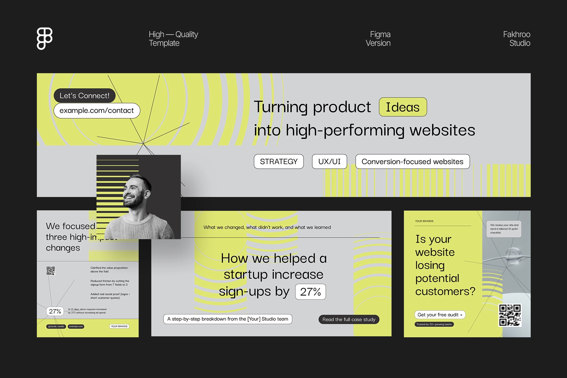 Geometric Digital Creative Agency LinkedIn - Figma