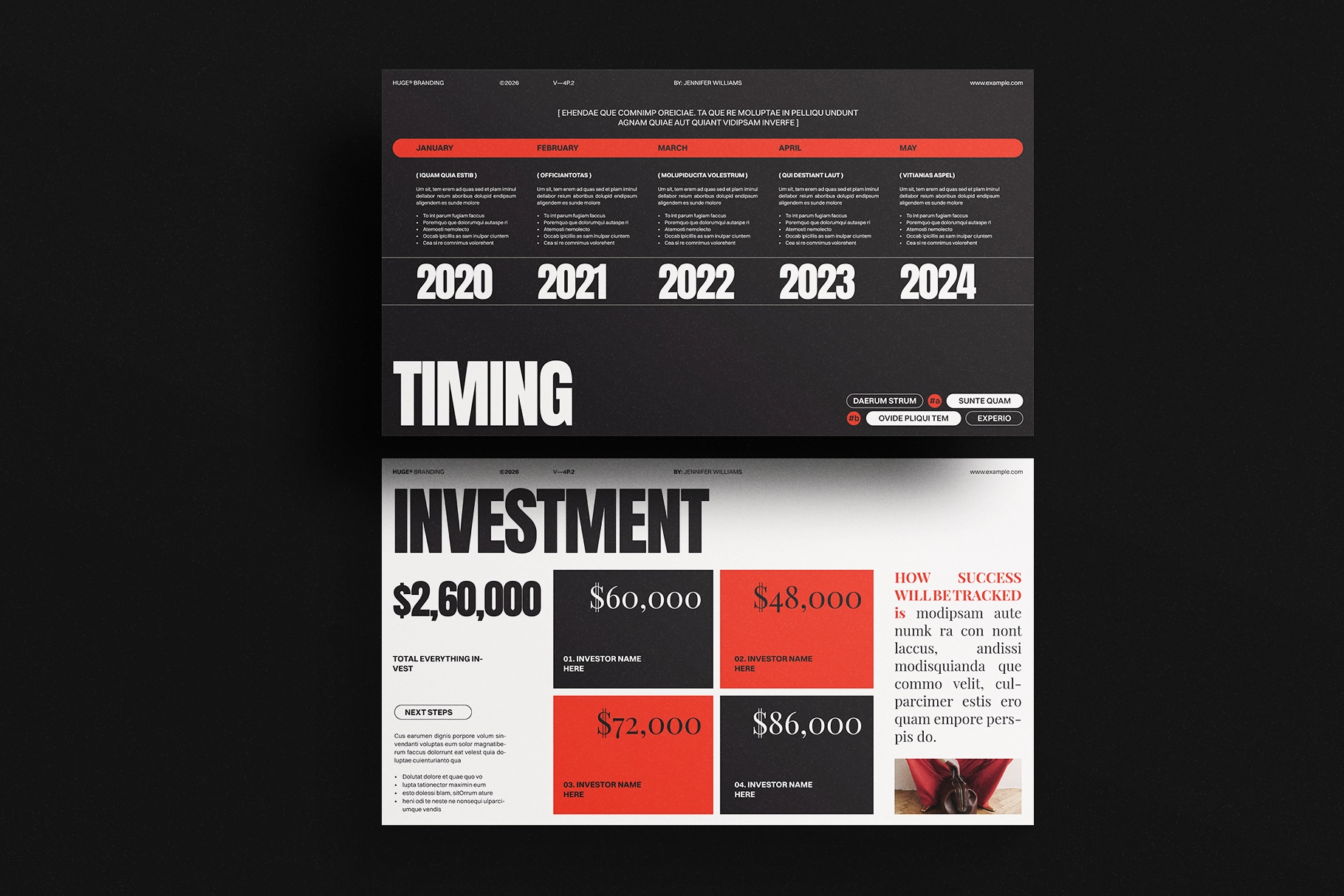 Investor Pitch Deck Presentation Template