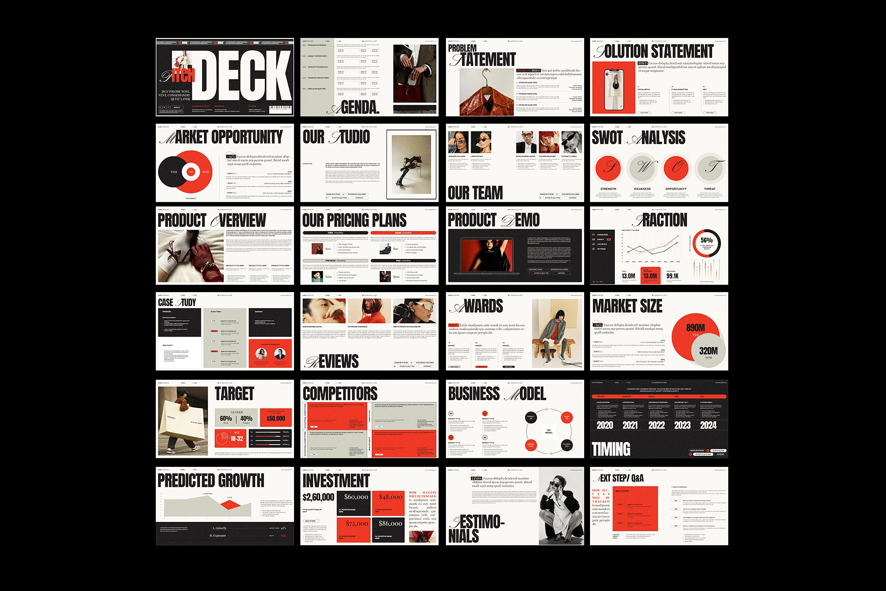Investor Pitch Deck Presentation Template