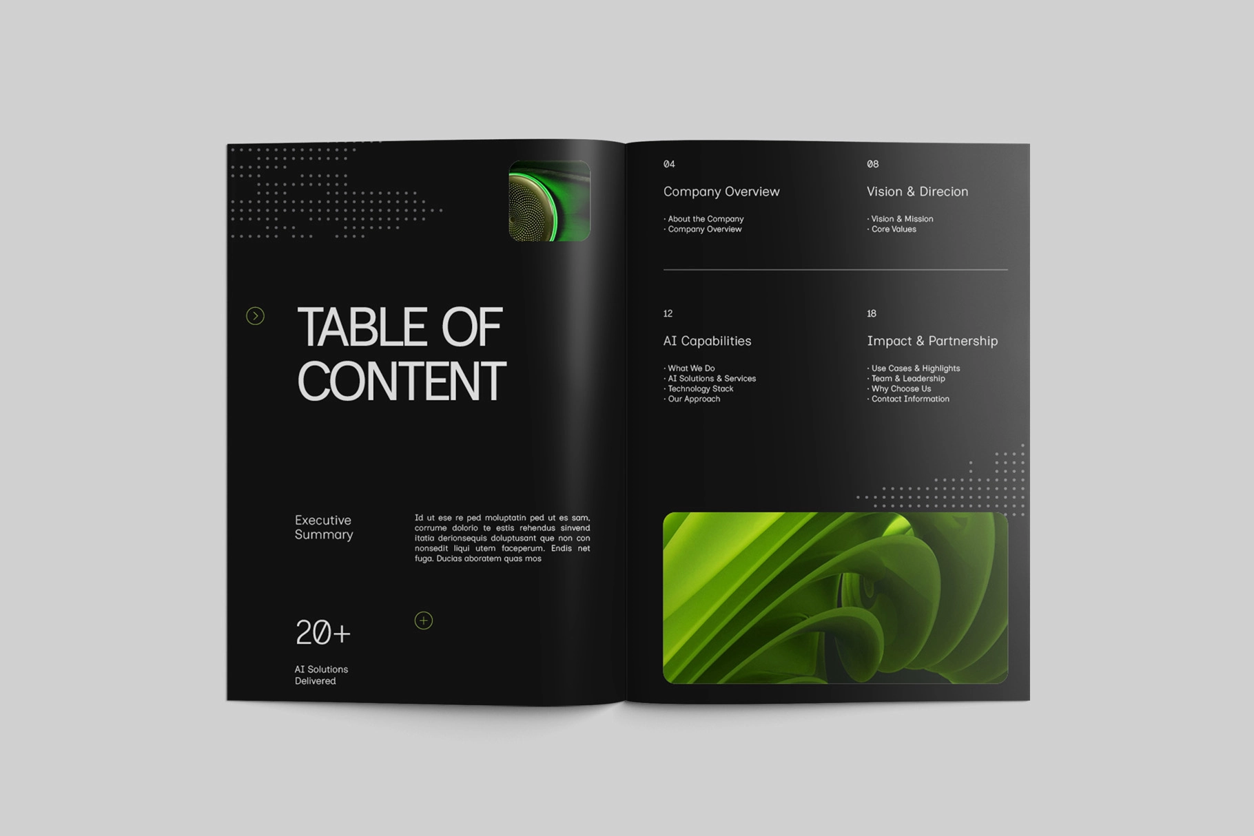AI Company Profile Brochure InDesign Template