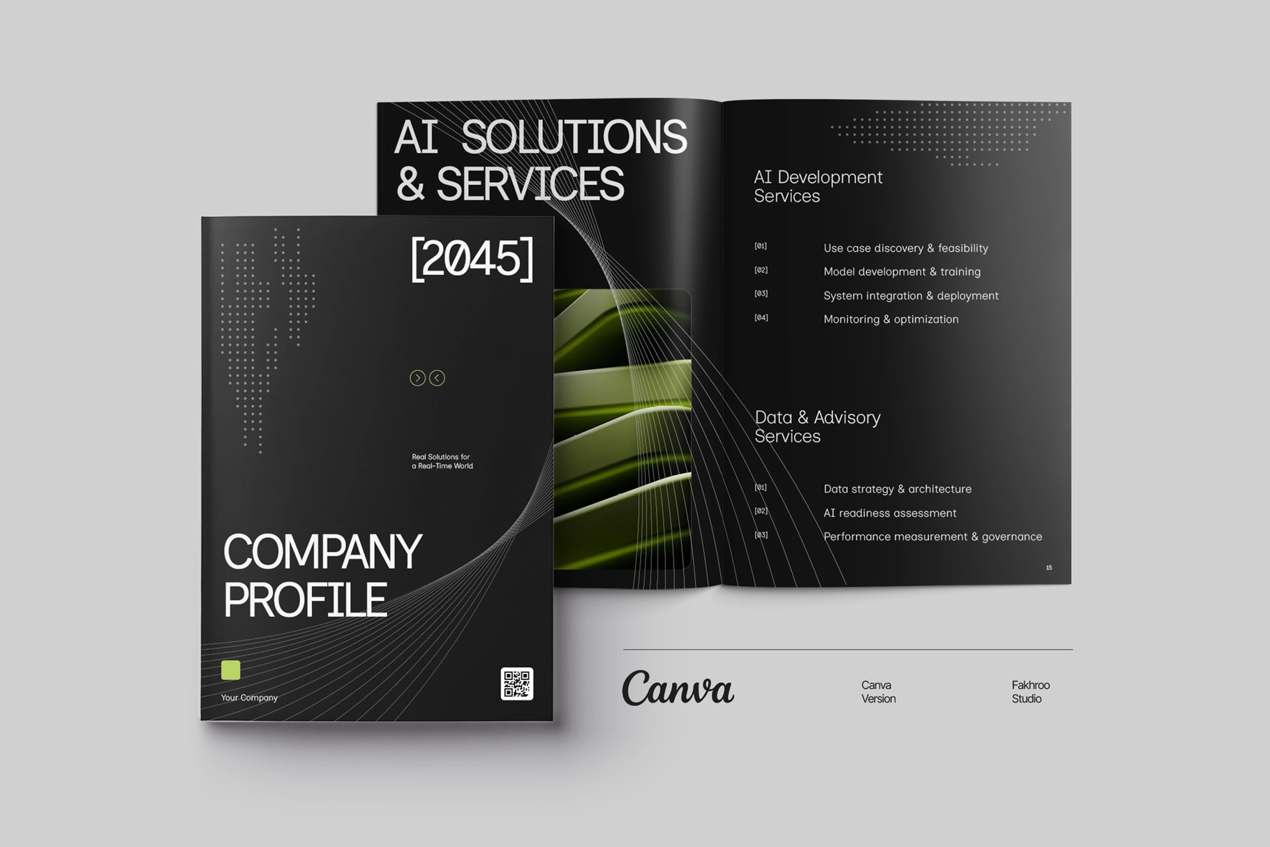 CANVA Minimalist AI Company Profile Template