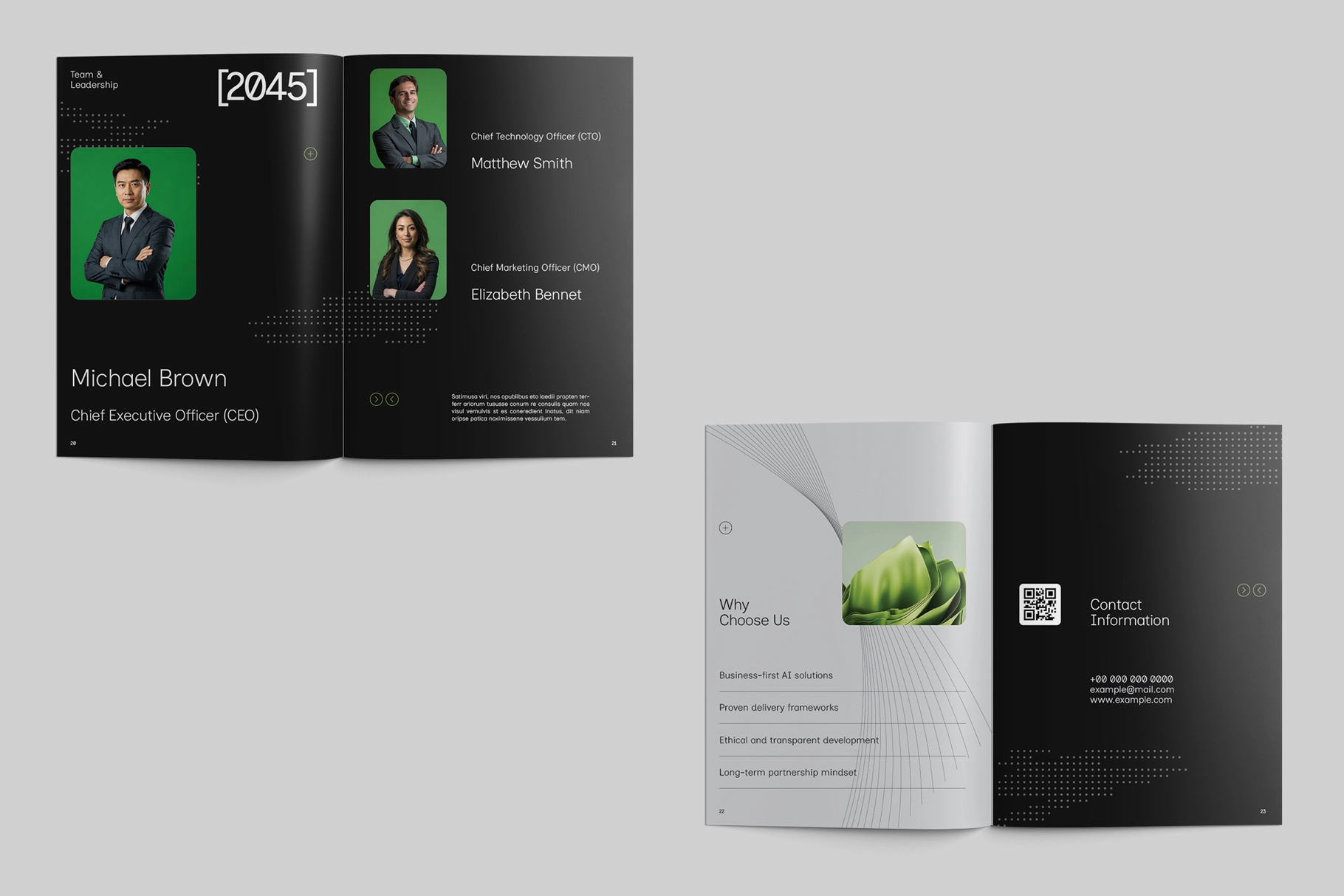 Futuristic AI Company Profile Affinity Template