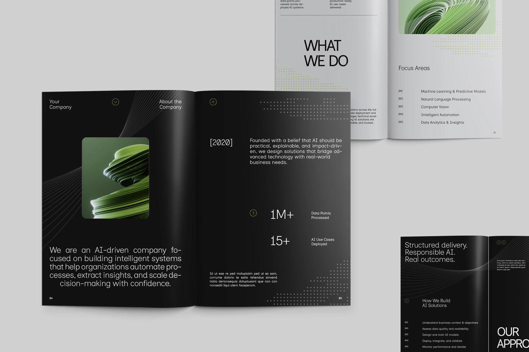 Futuristic AI Company Profile Affinity Template