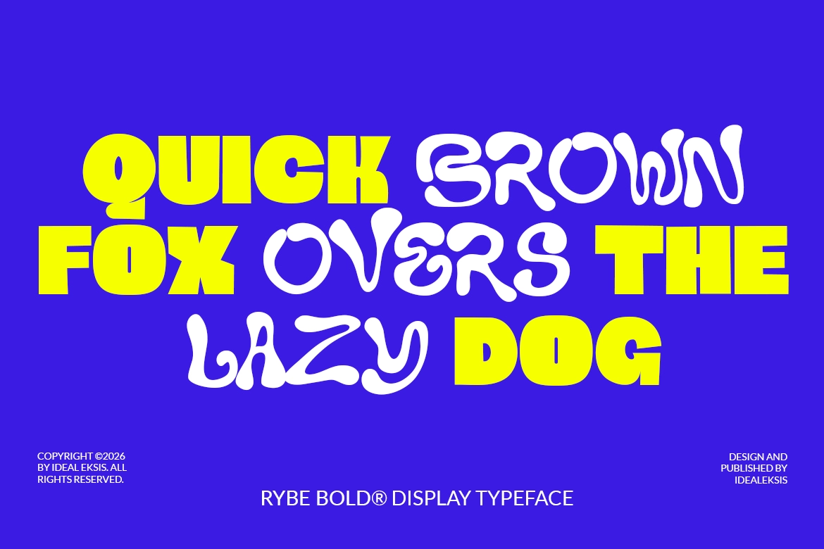 Rybe Bold - Psychedelic Display Font