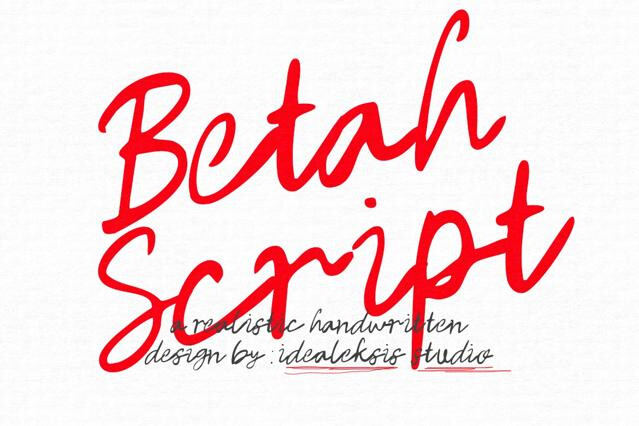 Betah - Brush Script Font