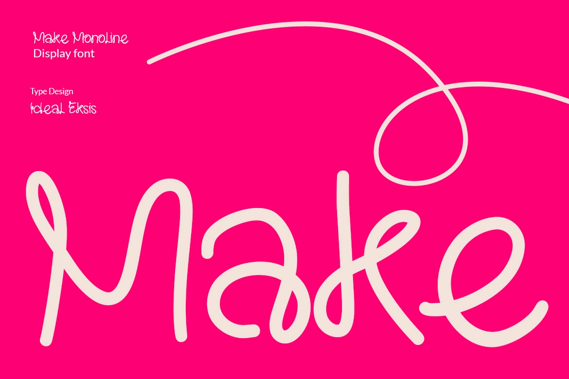 Make - Monoline Handwritten Font