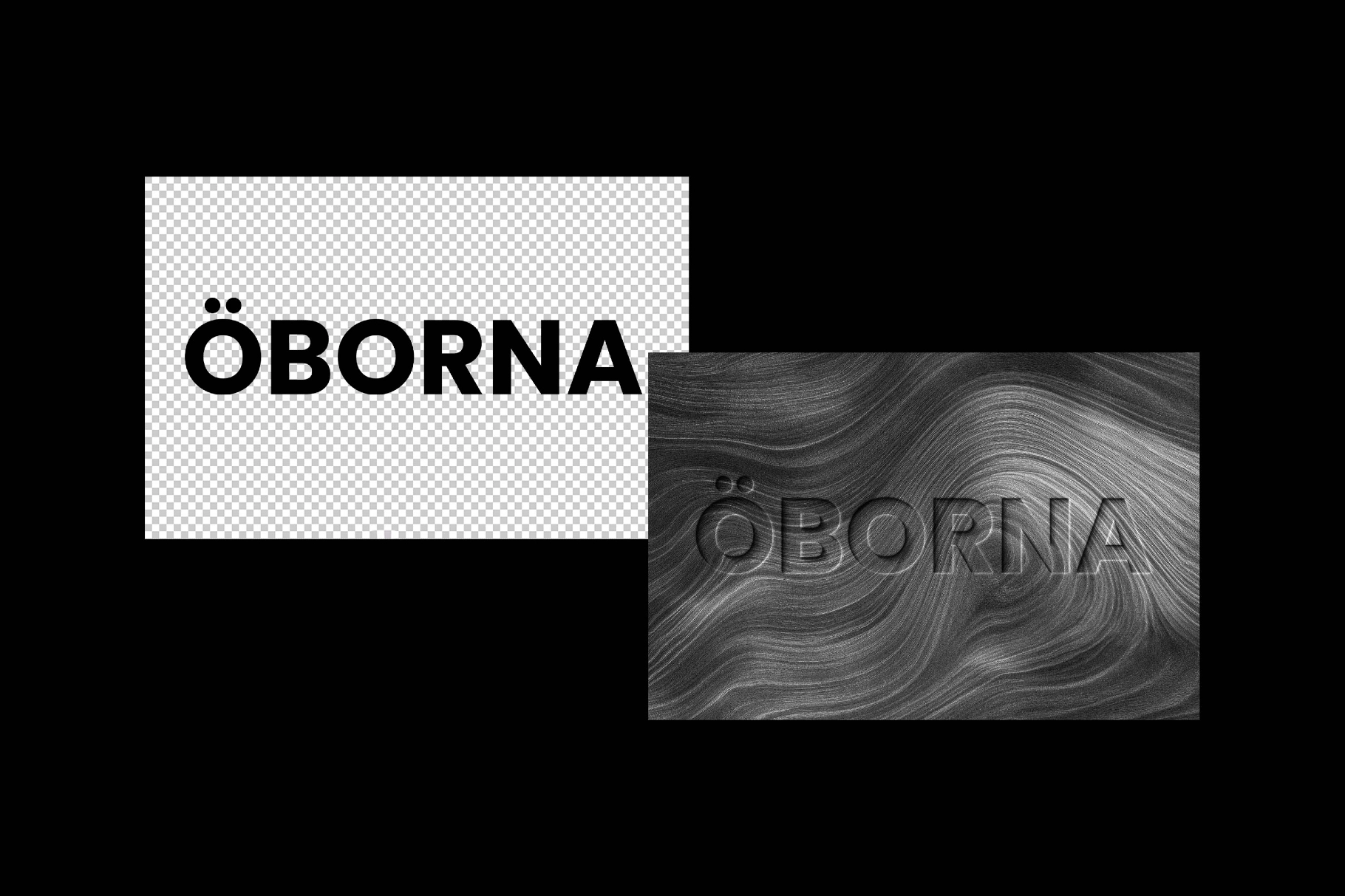 Engraved Wood Logo Mockup