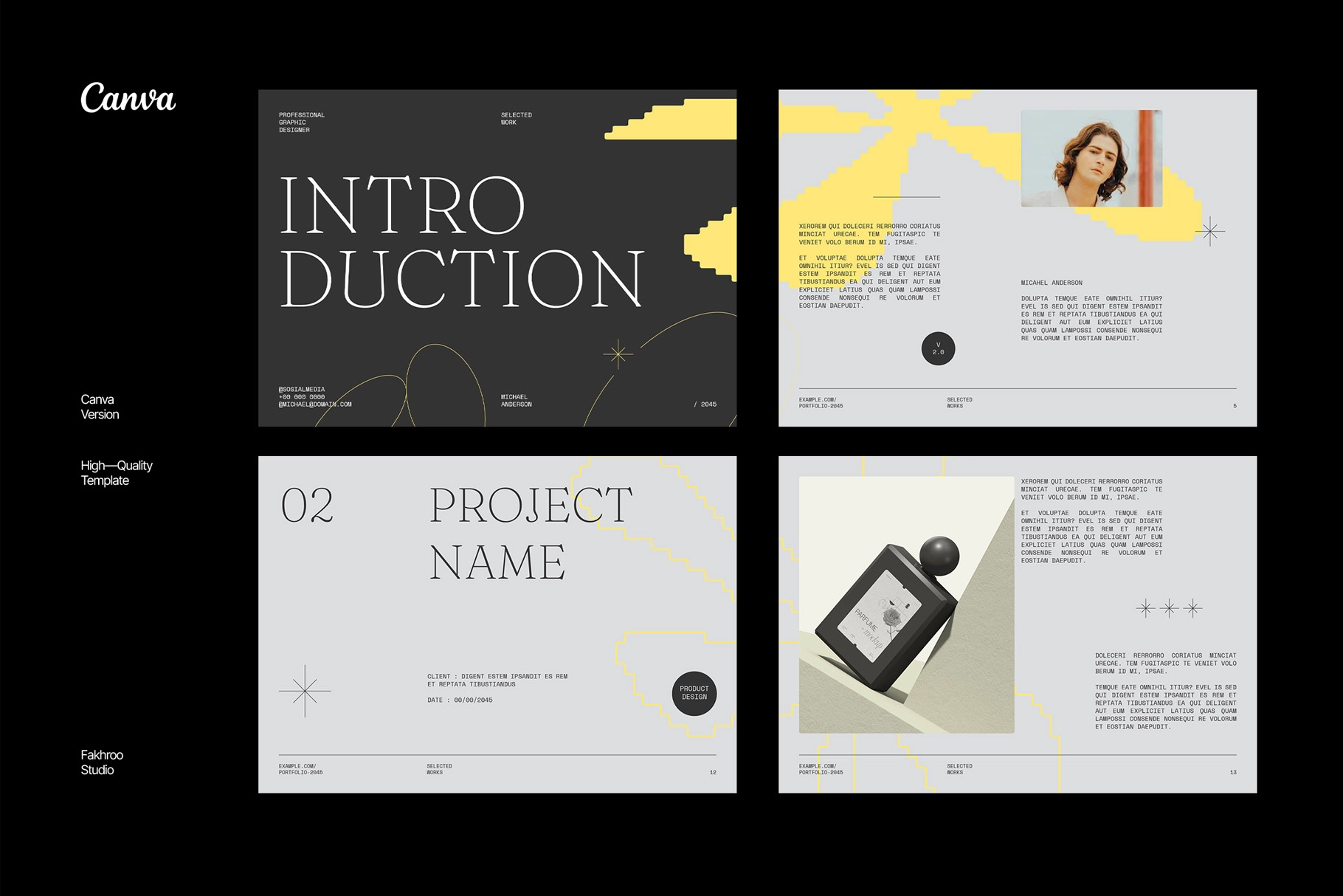 CANVA Design Portfolio Template - Portoe