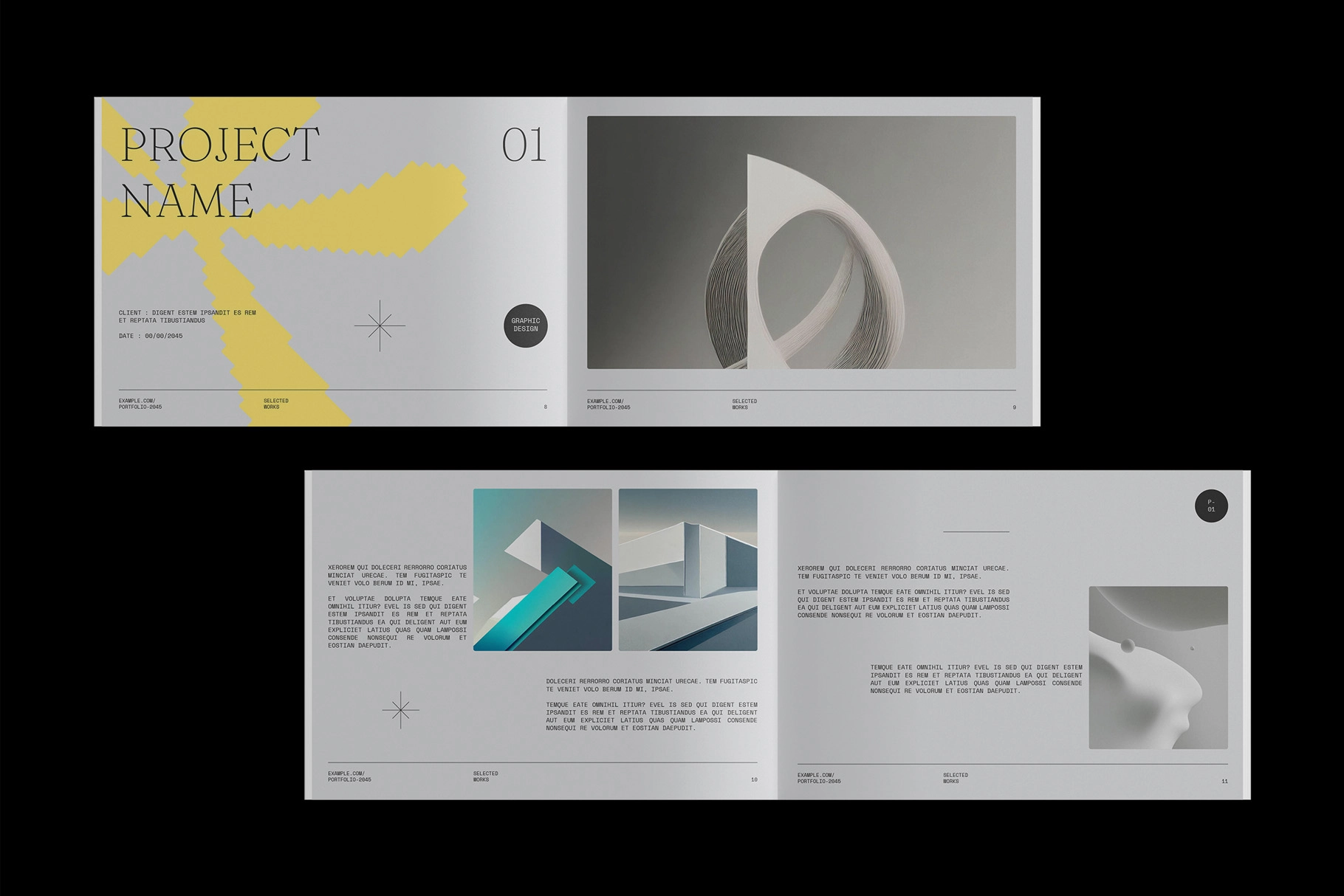 Modern Design Portfolio Affinity Template – Portoe