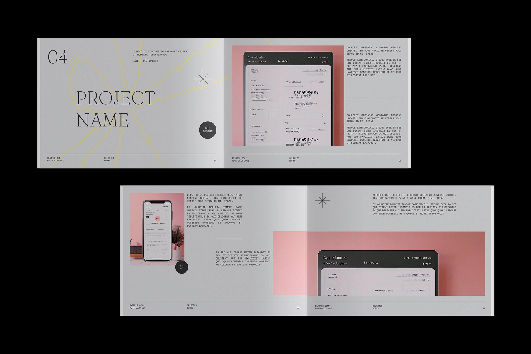 Modern Design Portfolio Affinity Template – Portoe