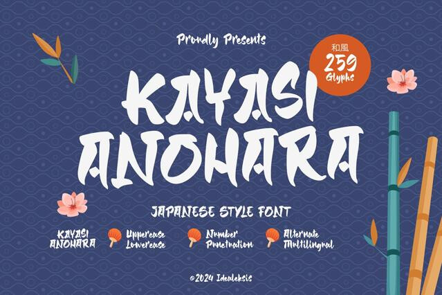 Kayasi Anohara – Japanese Style Display Font