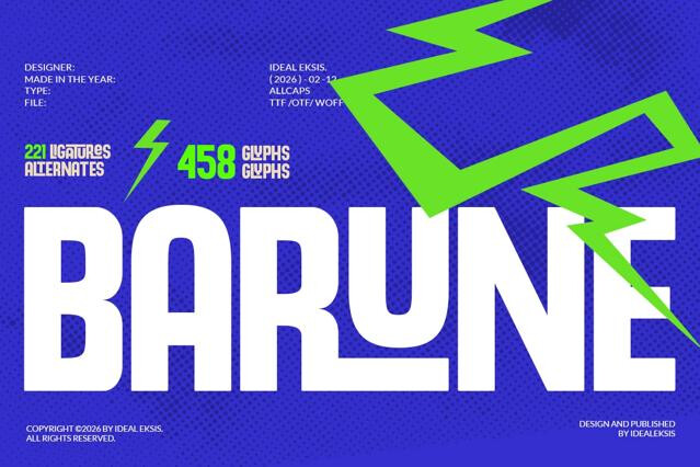 Barune - Condensed Sport Font