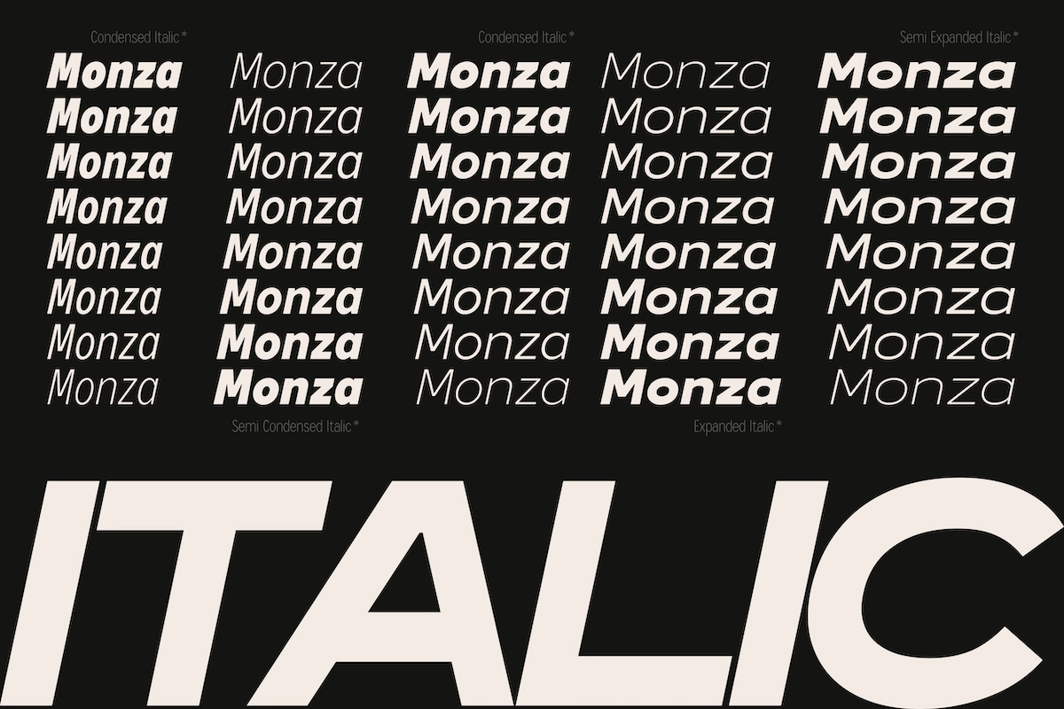 GC Monza - Modern Condensed Sans Serif Family