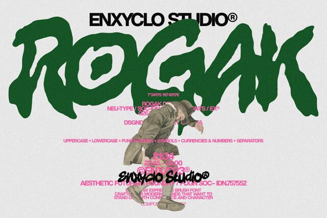Rogak - Grunge Brush Font