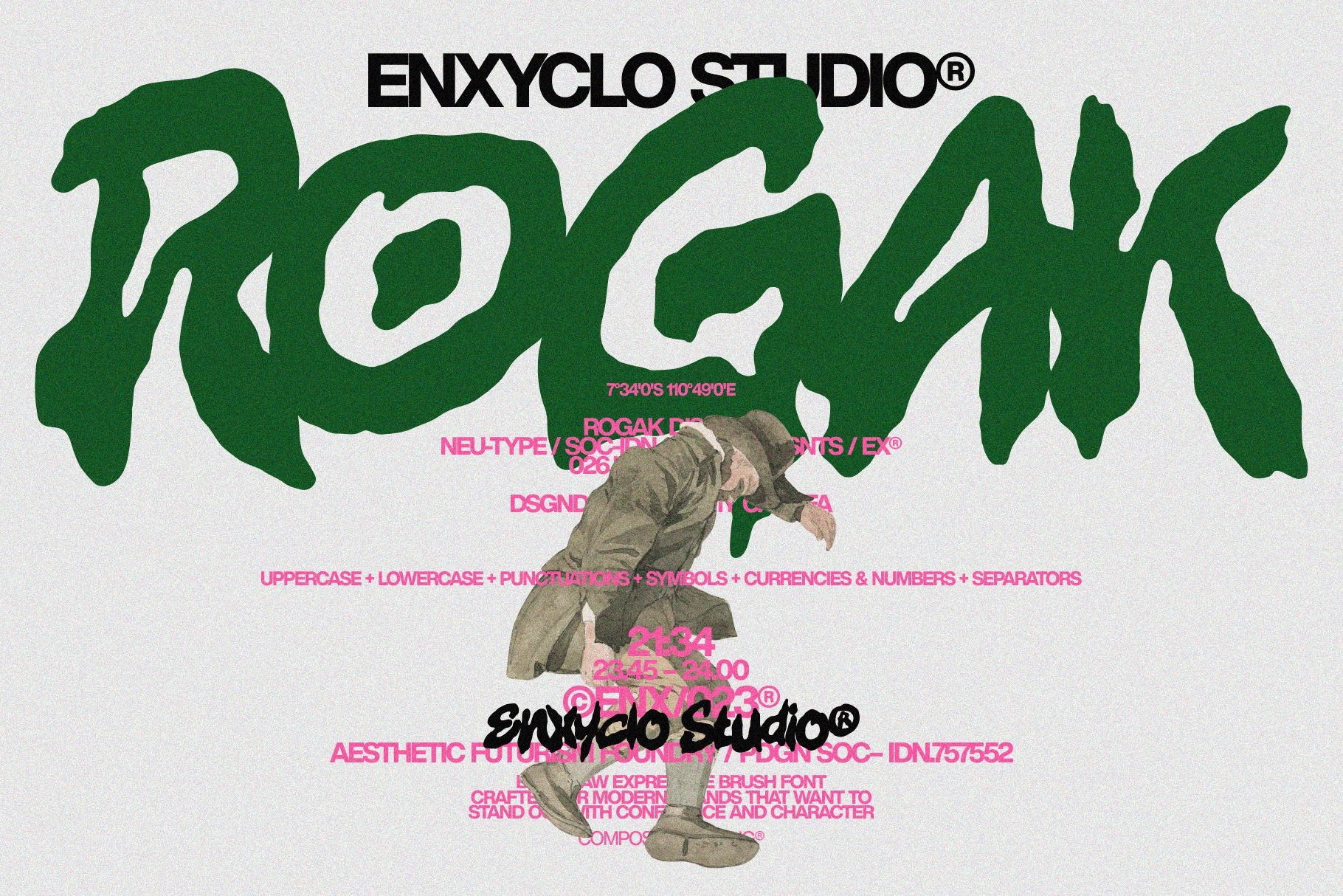 Rogak - Grunge Brush Font