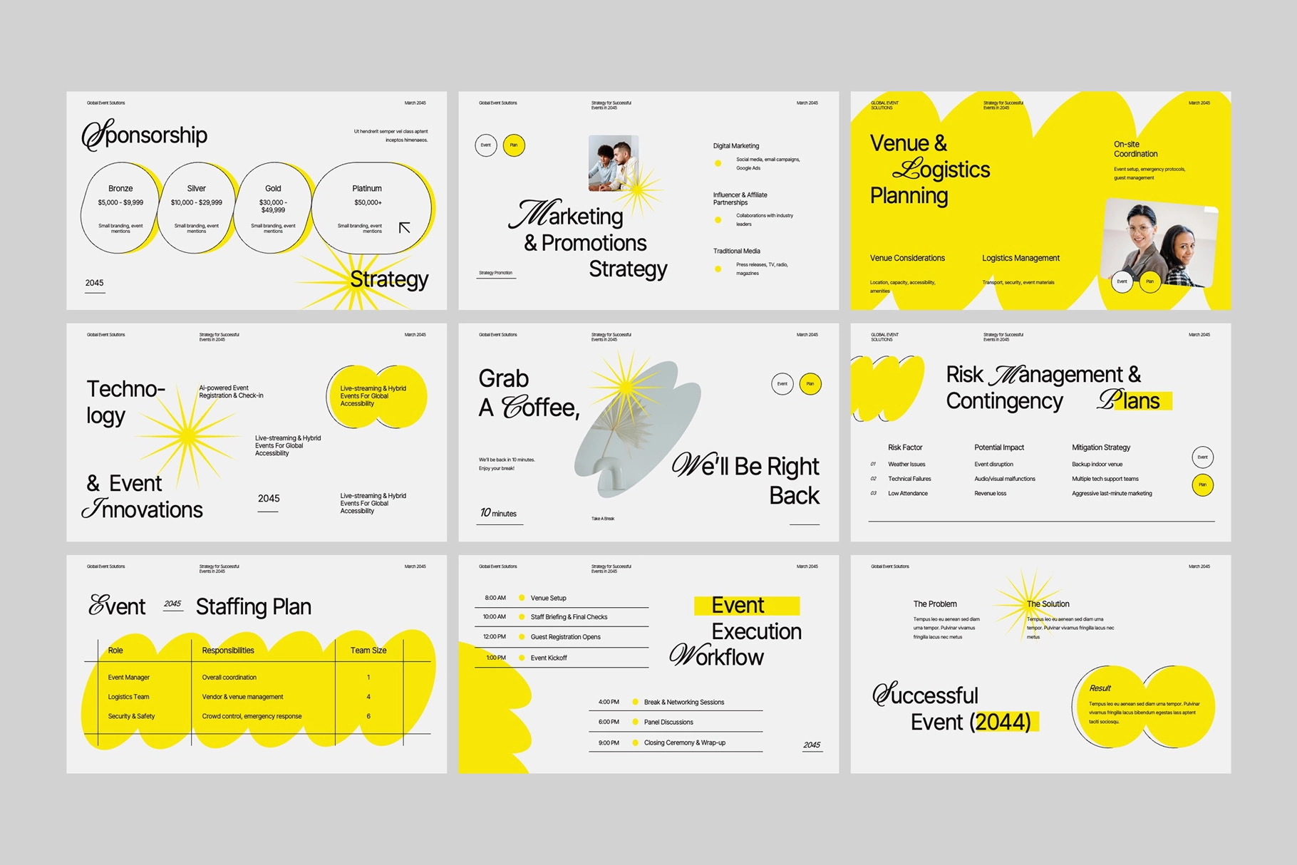 Event Planning & Timeline Powerpoint Template