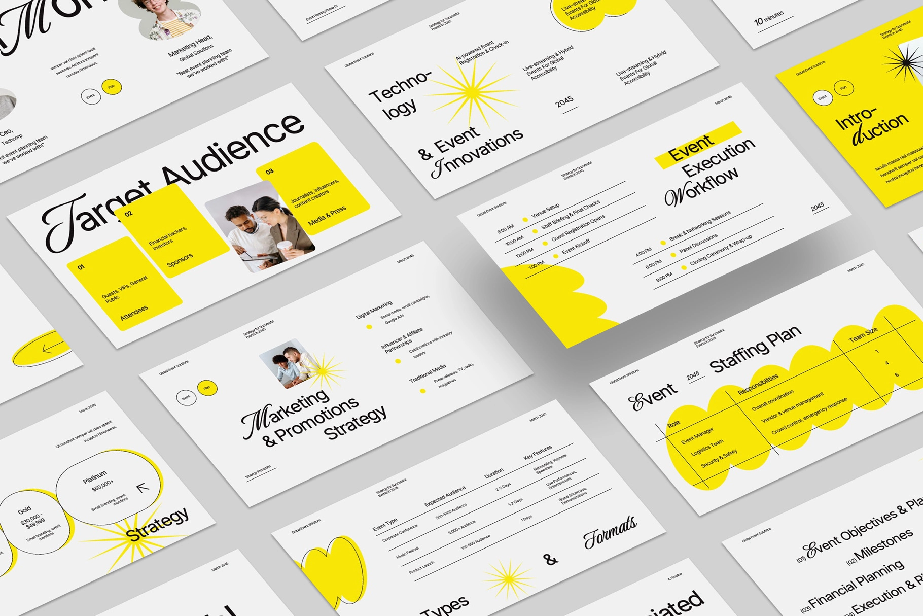 Event Planning & Timeline Powerpoint Template