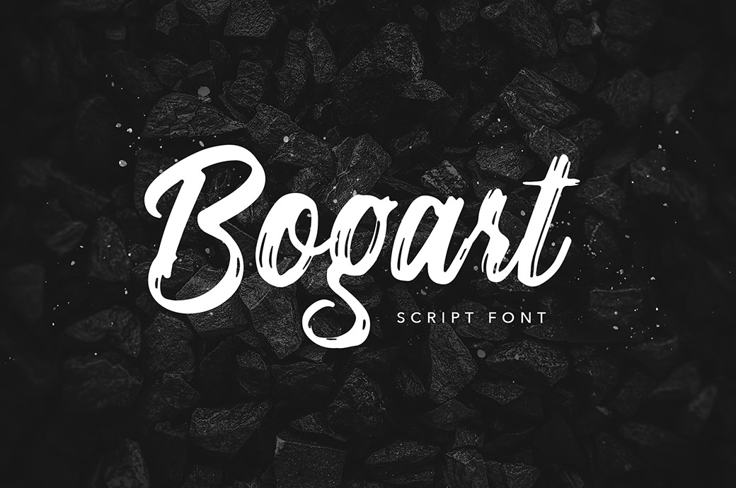 Bogart modern brush script font — download typeface