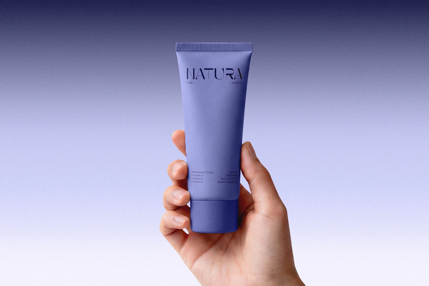 Cosmetic Tube Mockup in Hand