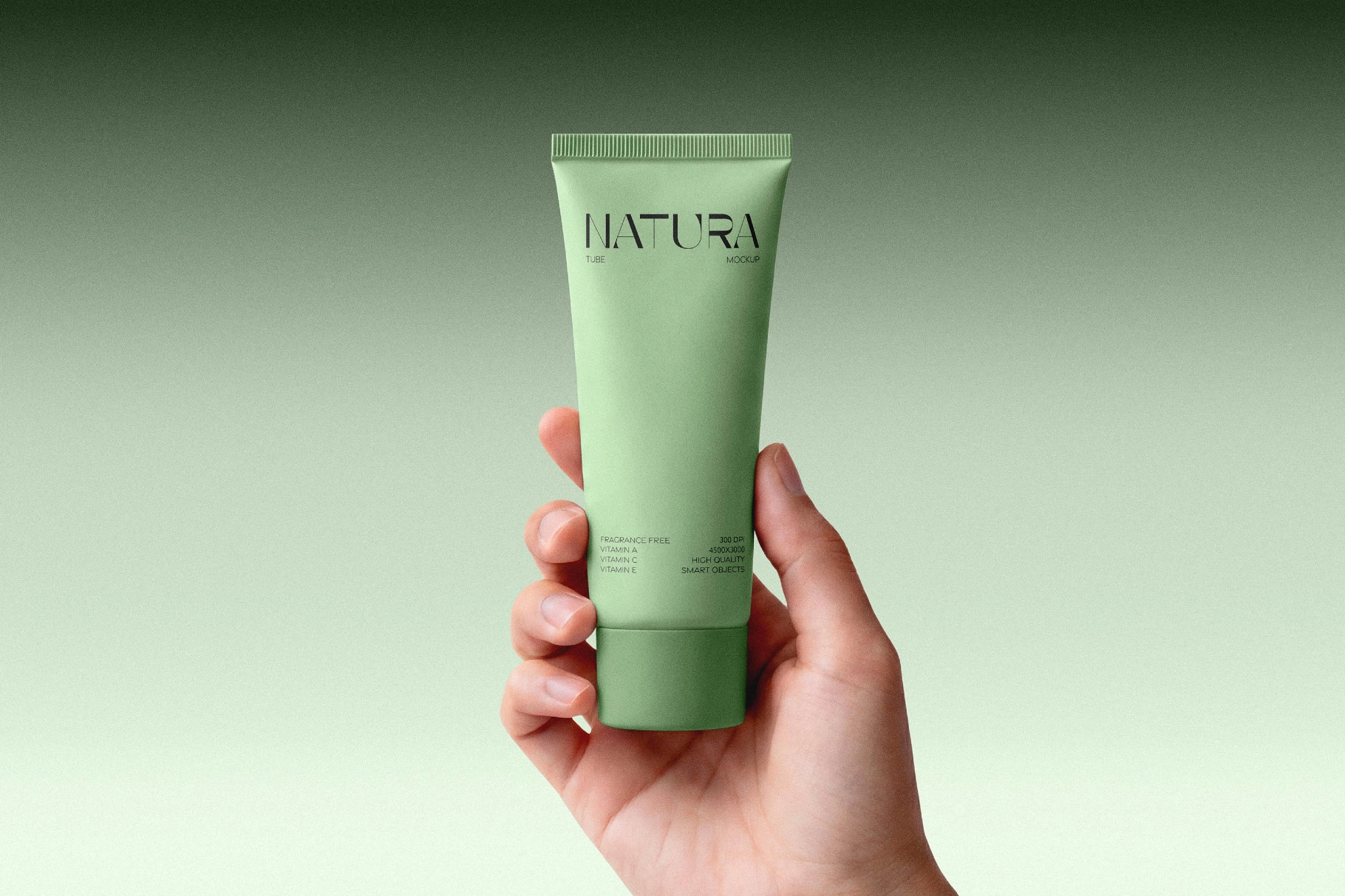 Cosmetic Tube Mockup in Hand