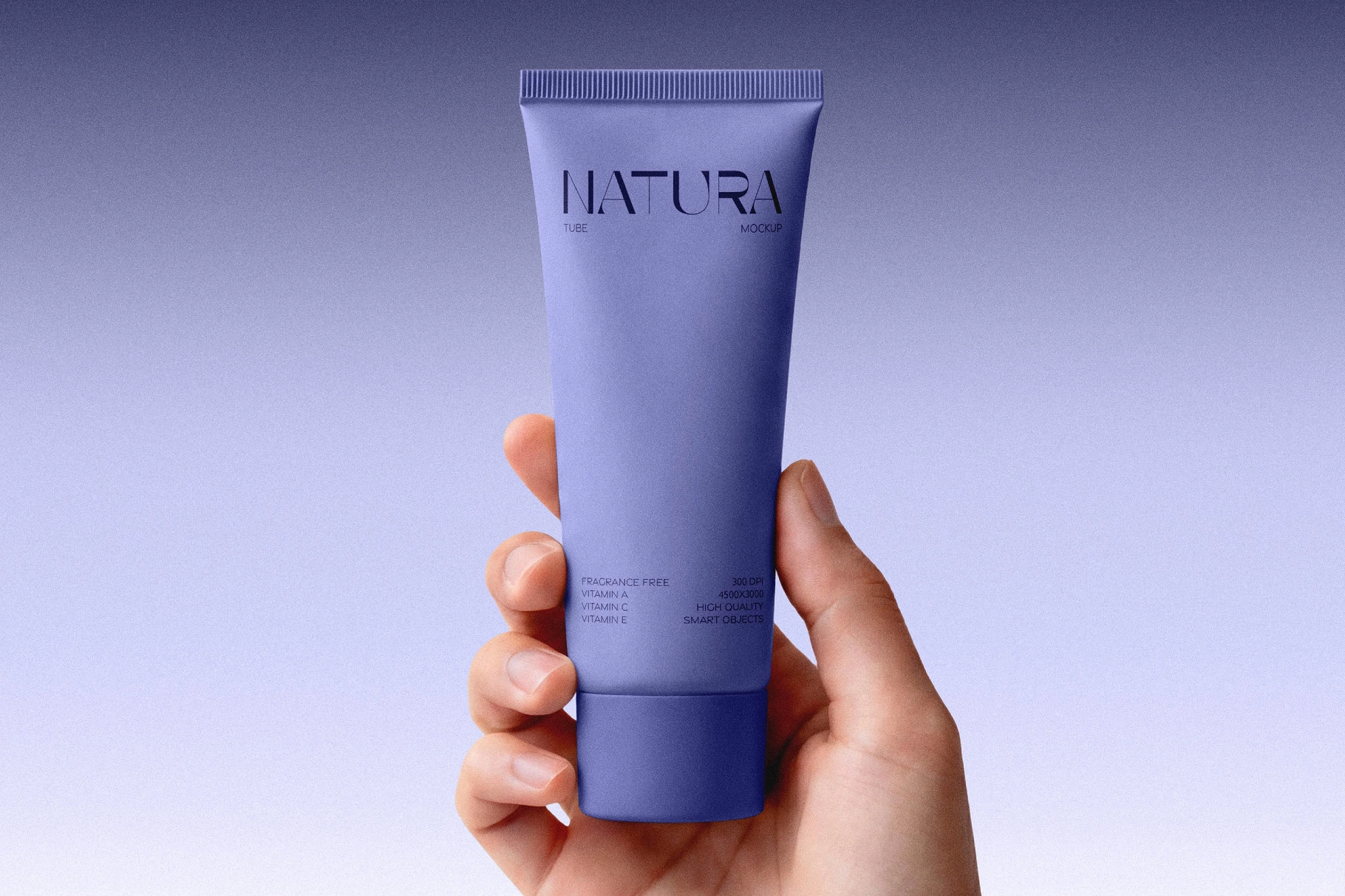 Cosmetic Tube Mockup in Hand