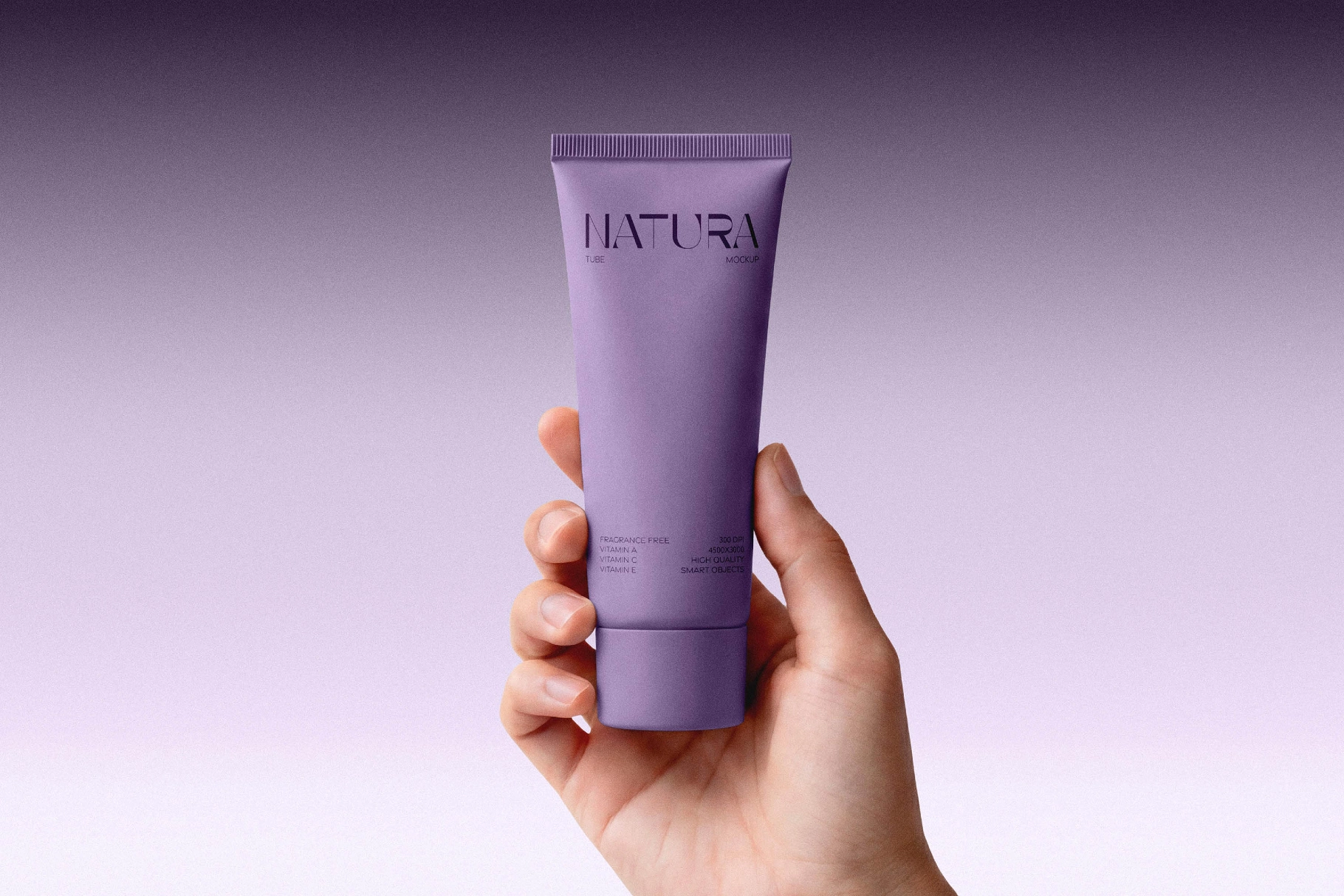 Cosmetic Tube Mockup in Hand