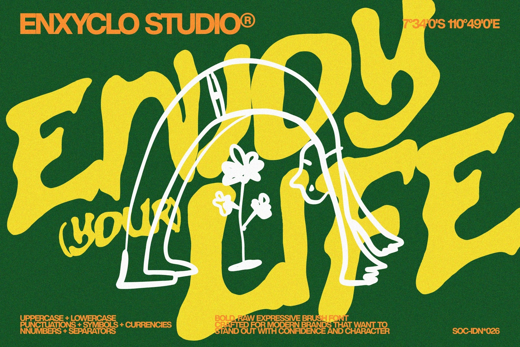 Gowny - Raw Brush Font