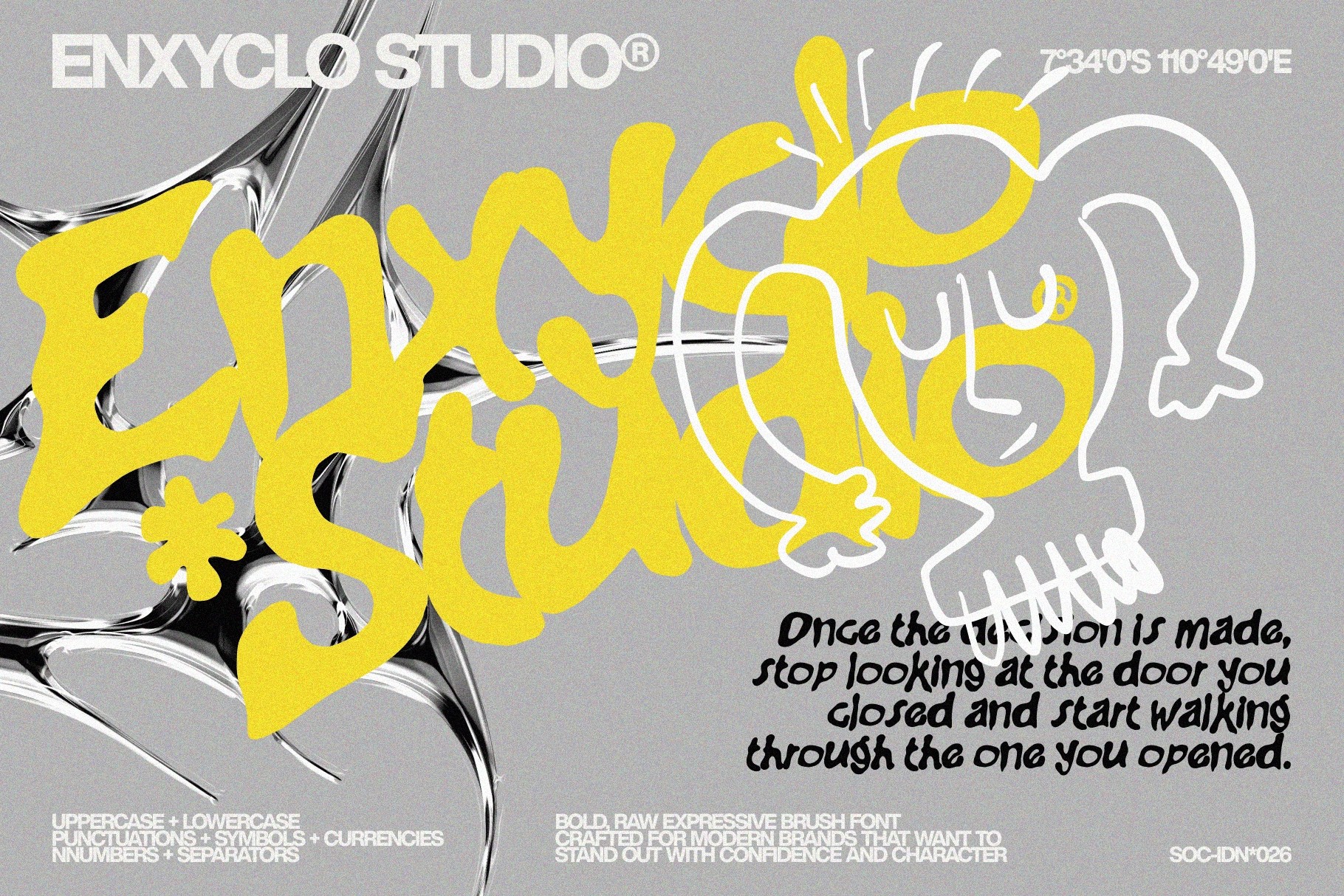 Gowny - Raw Brush Font