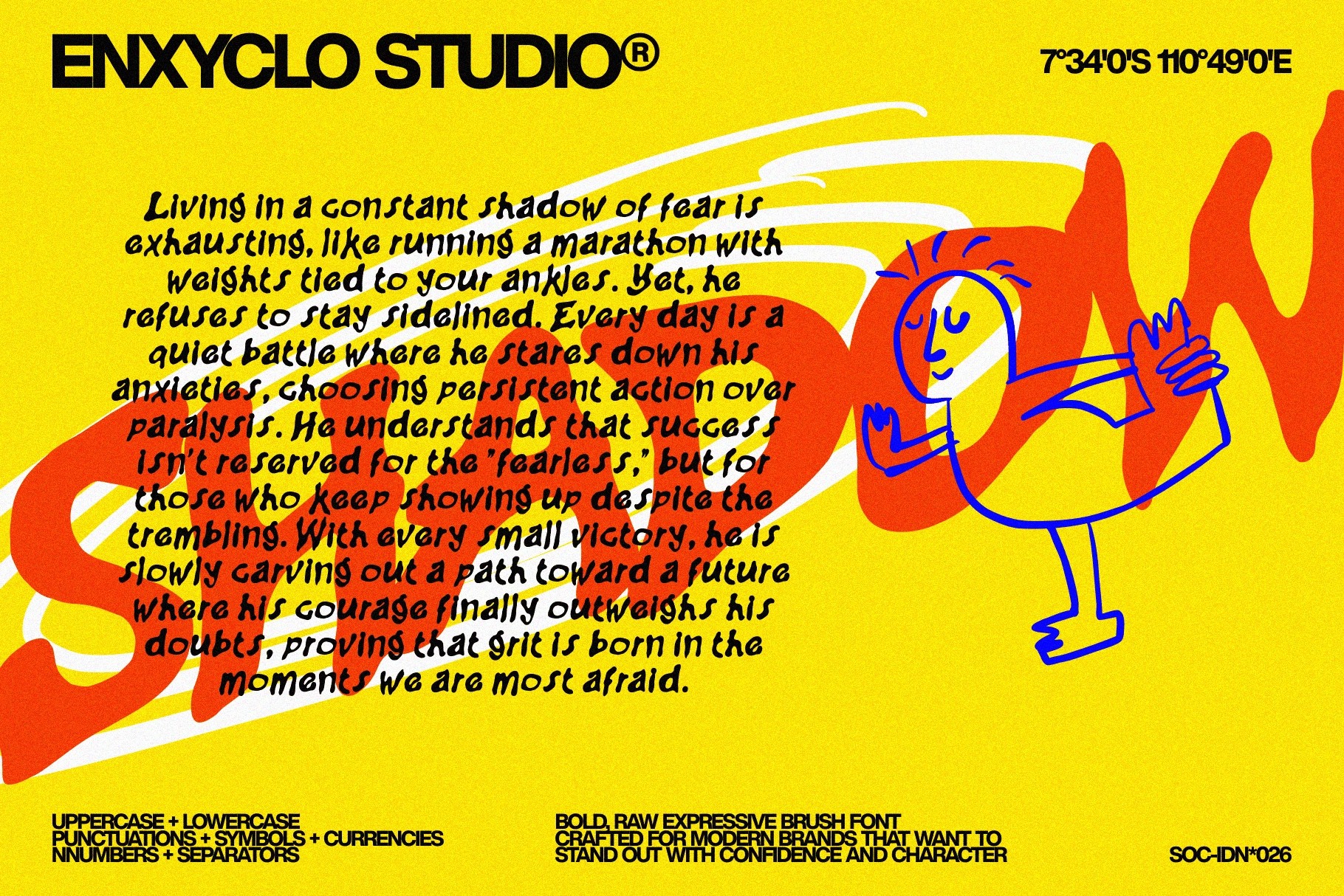 Gowny - Raw Brush Font