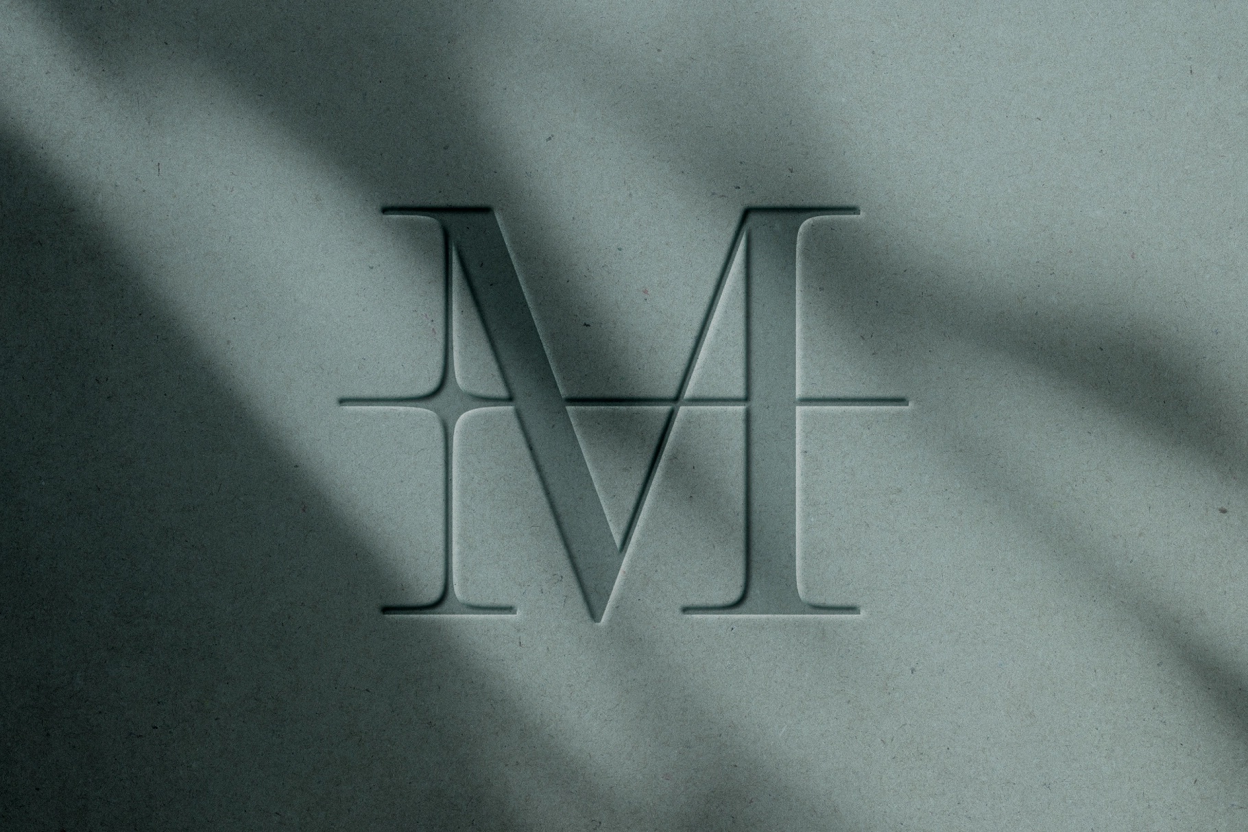 Debossed Paper Logo Mockup