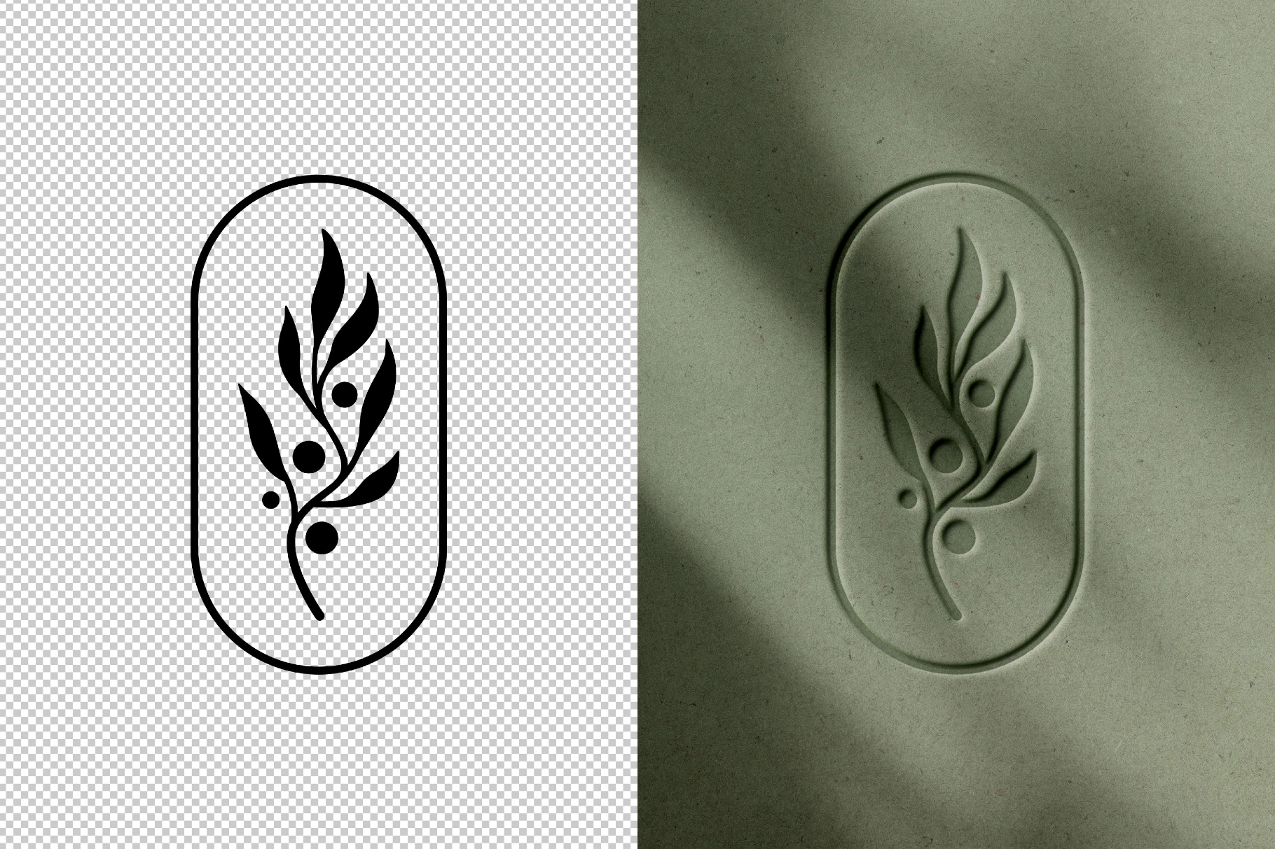 Debossed Paper Logo Mockup