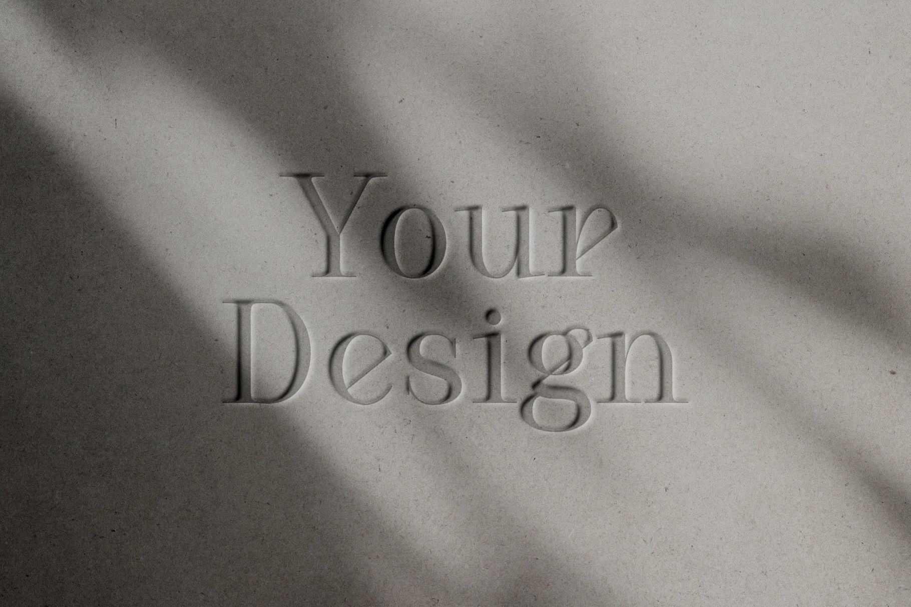 Debossed Paper Logo Mockup