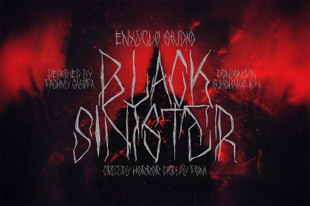 Black Sinister - Creepy Horror Display Font