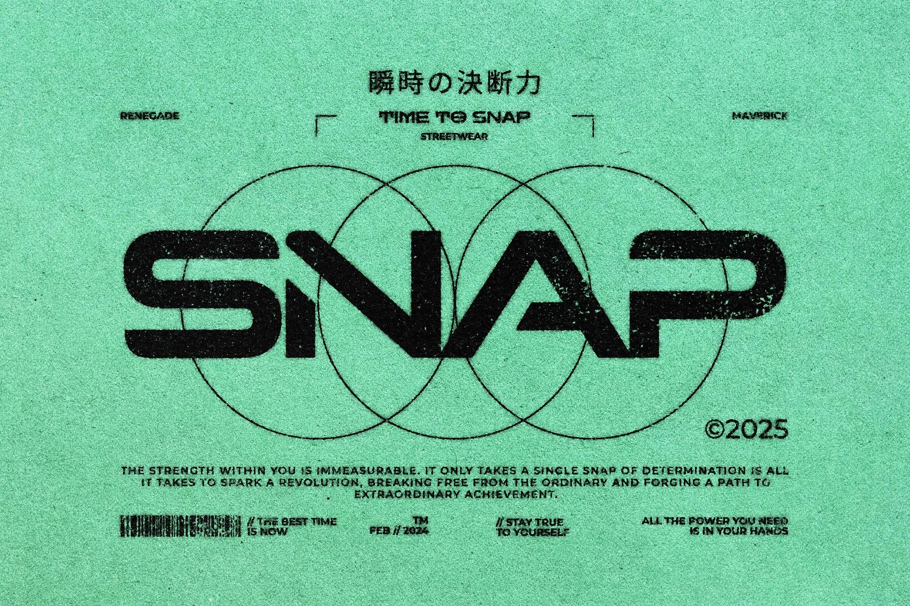 Green Grunge Paper Print Effect