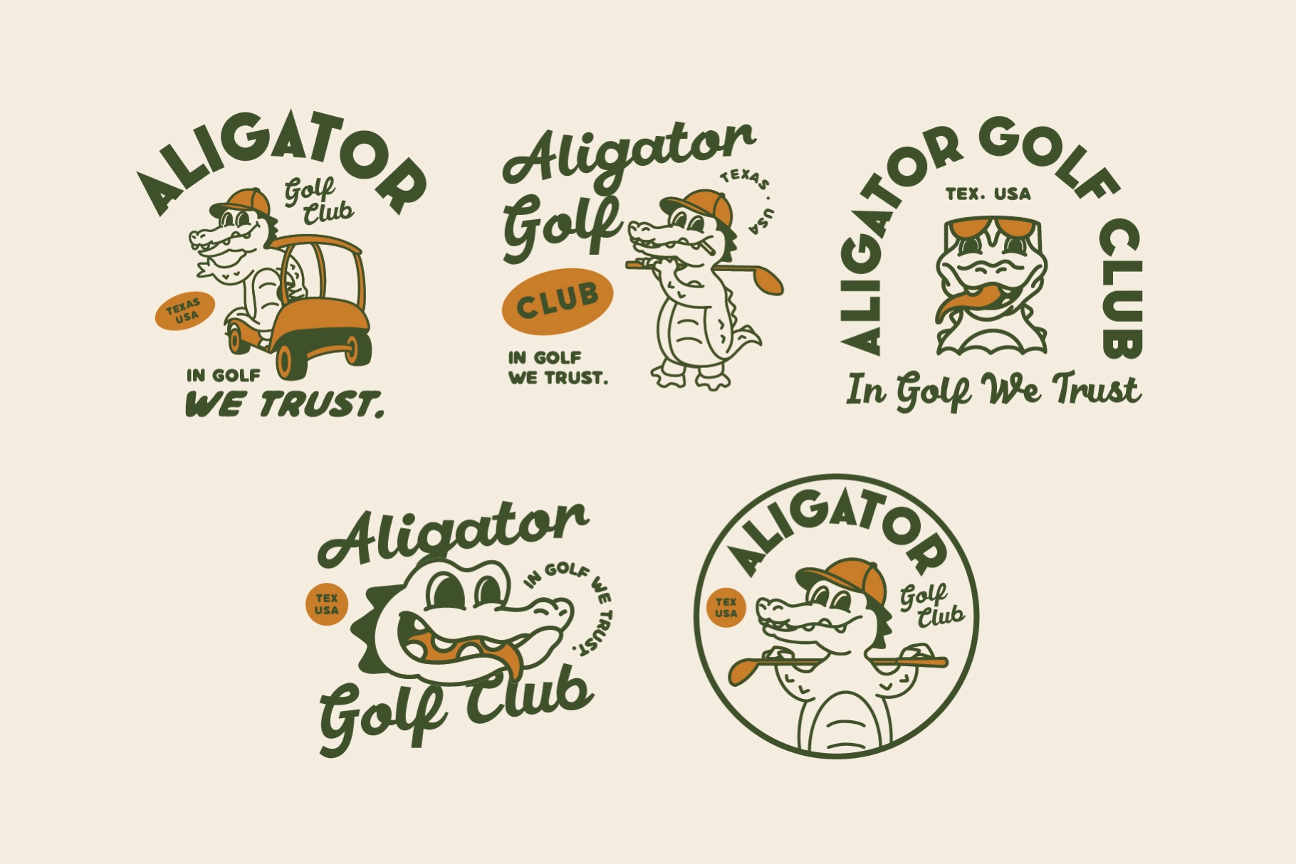 Golf Mascot Illustration Pack