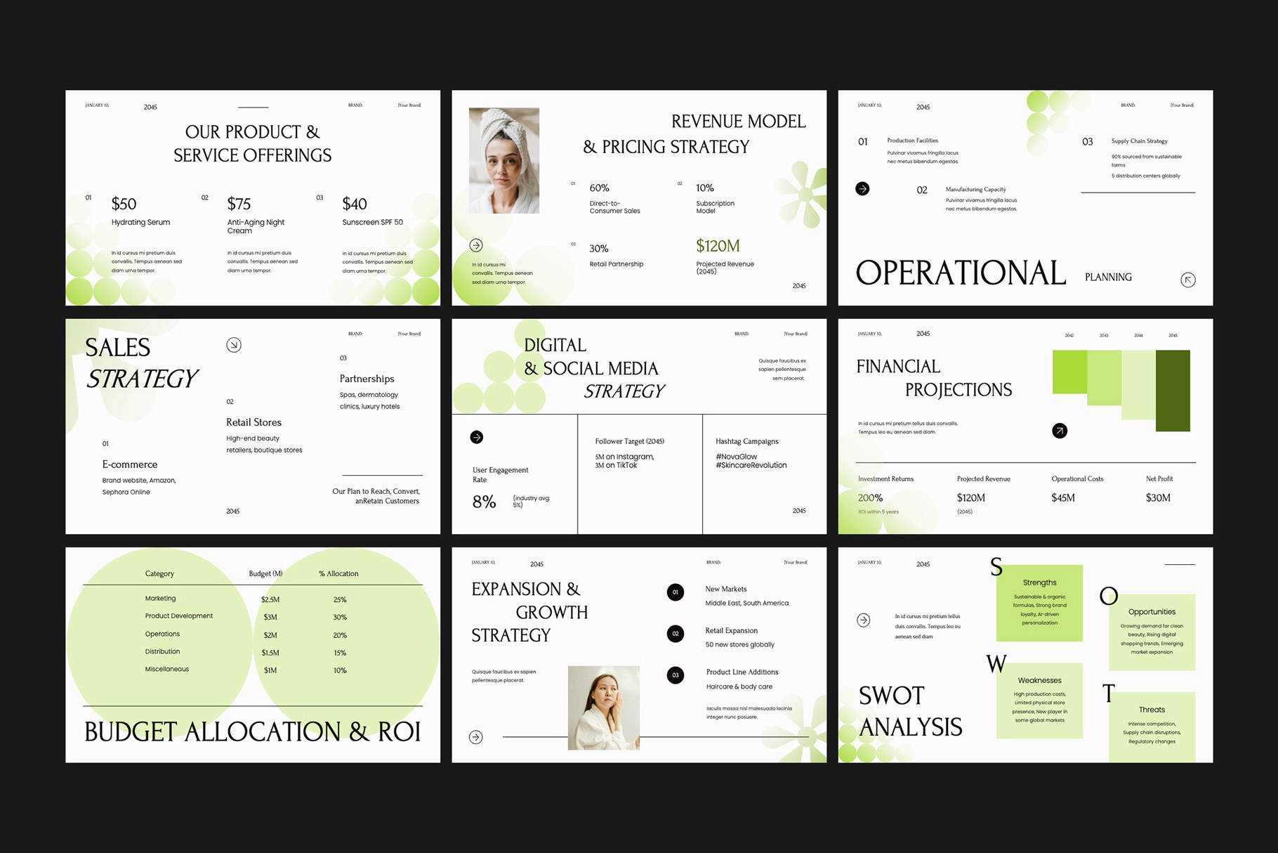 Keynote Aesthetic Brand Proposal Template