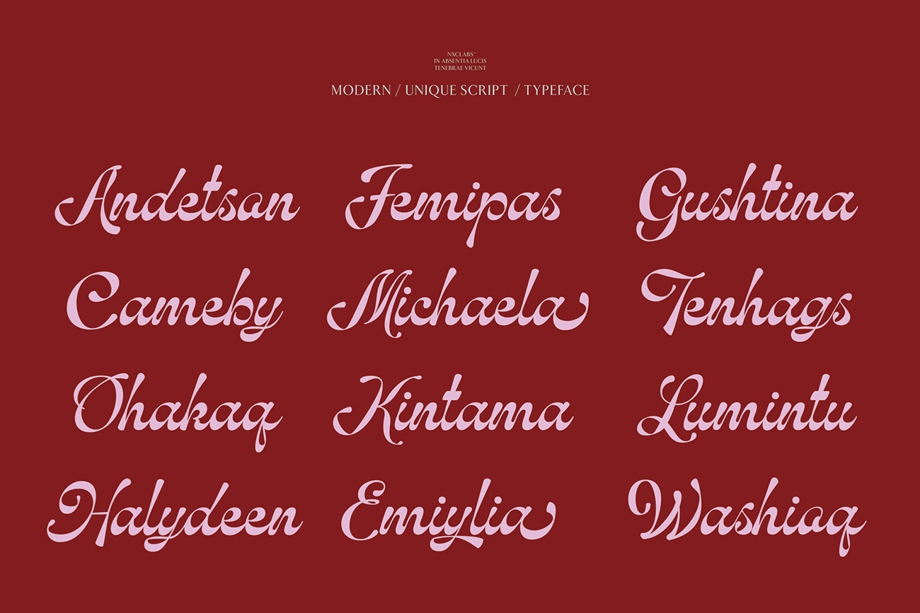 Hubiny - Elegant Script Font