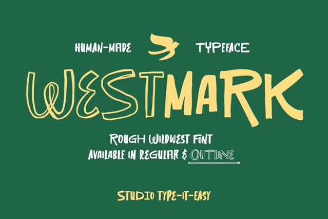 ST Westmark - A Human-Made Rough Wildwest Font