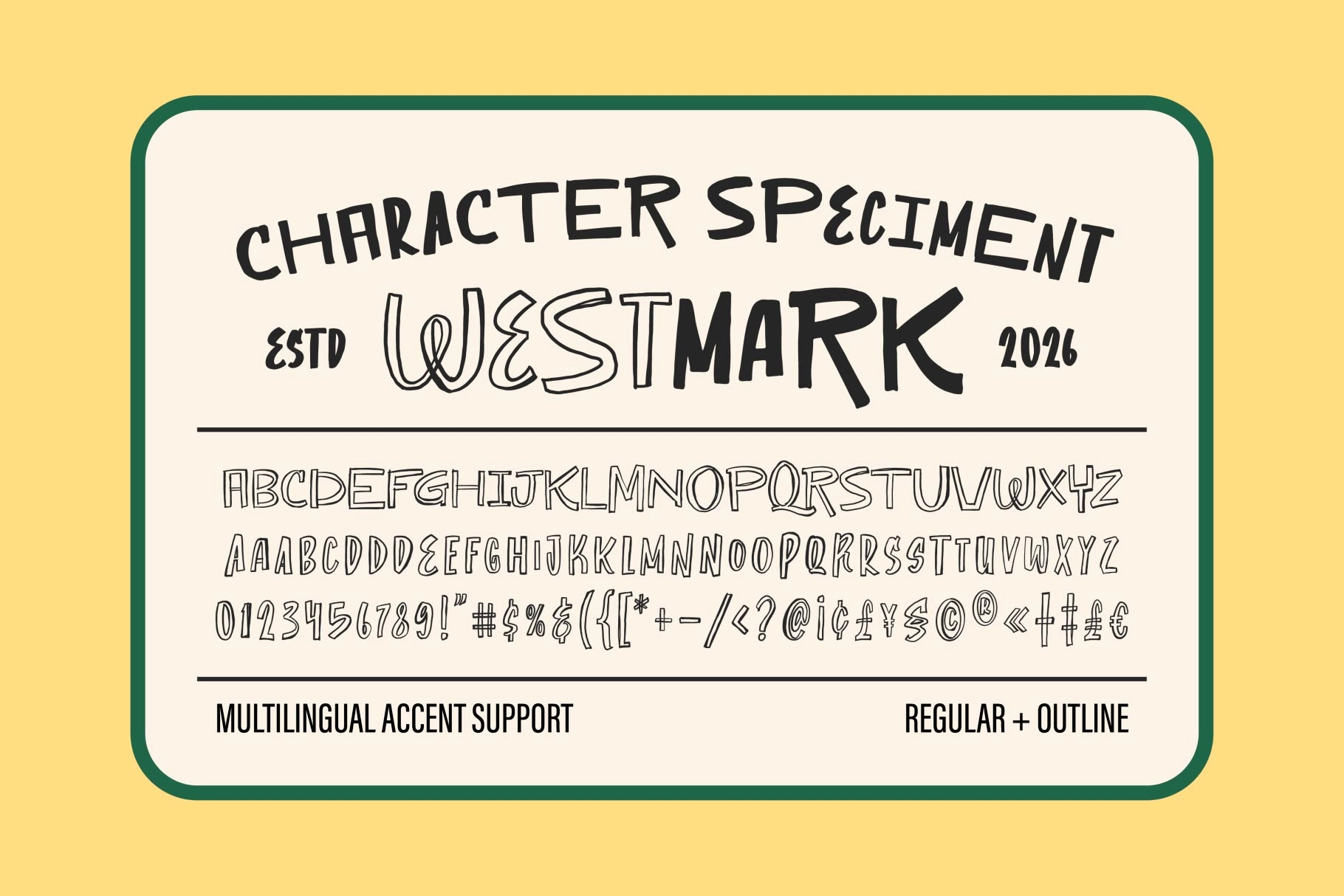 ST Westmark - A Human-Made Rough Wildwest Font
