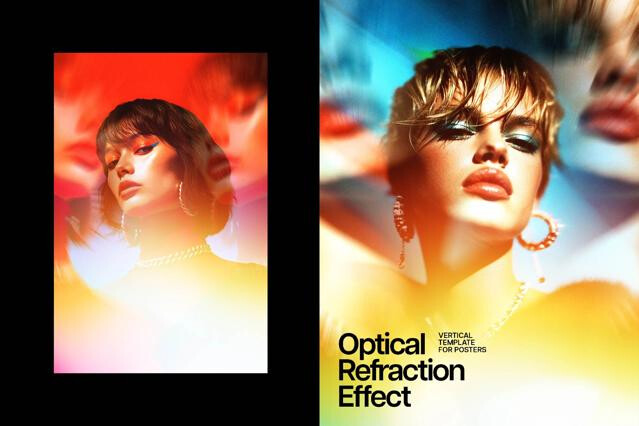 Light Split Poster Photo Effect