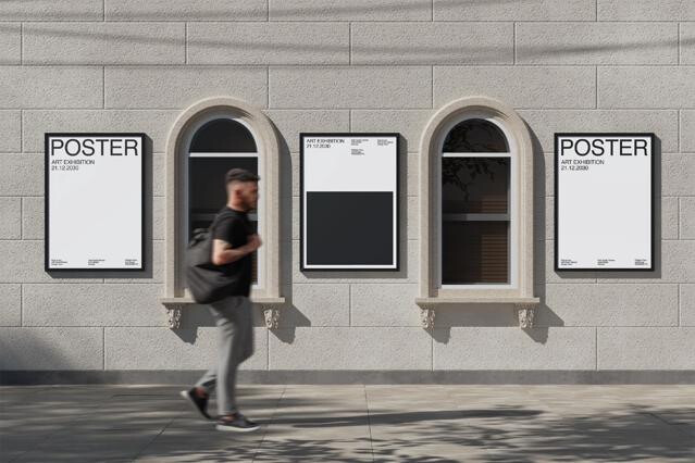 Outdoor Wall Poster Mockup