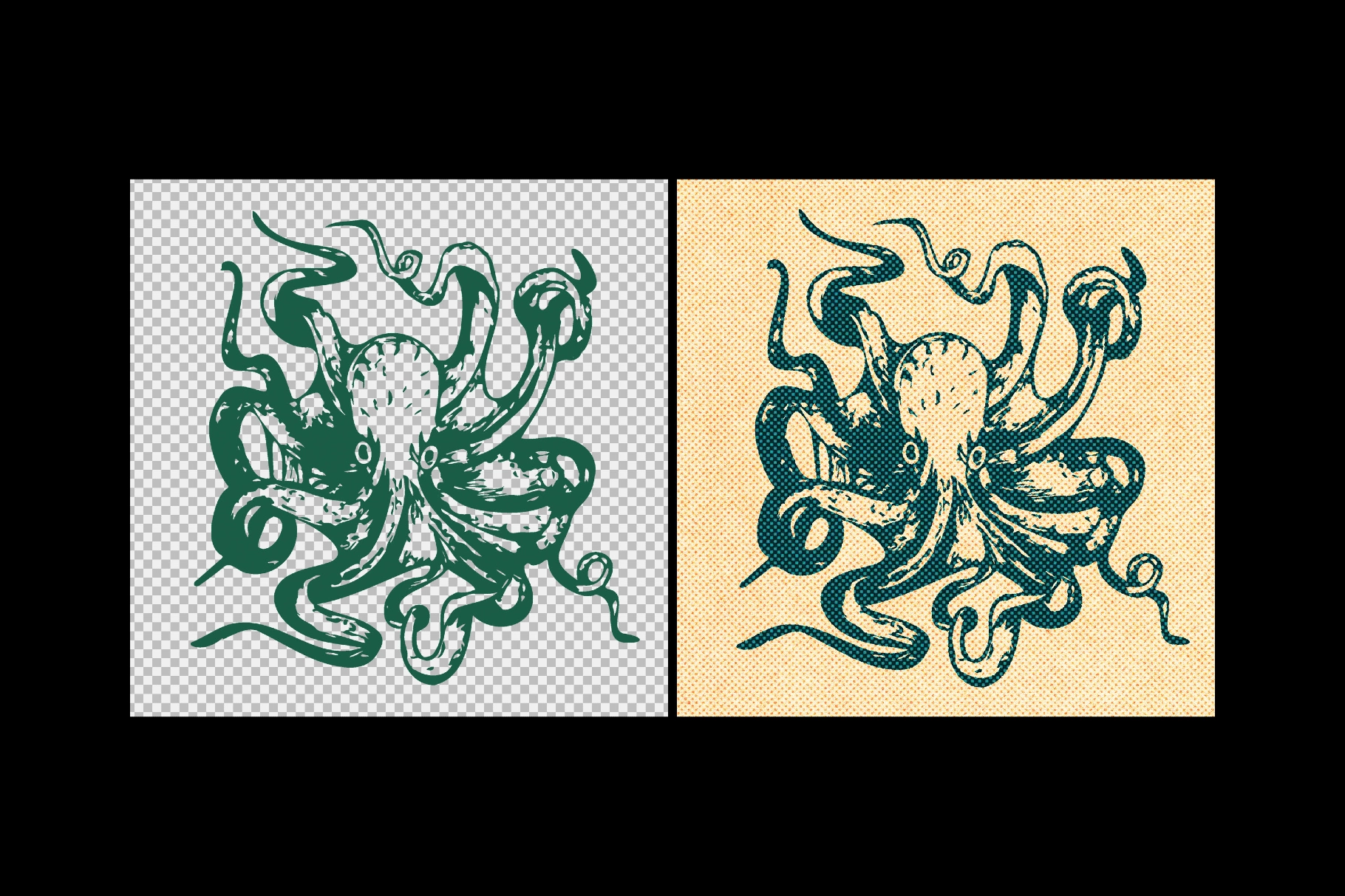 Vintage Halftone Print Effect