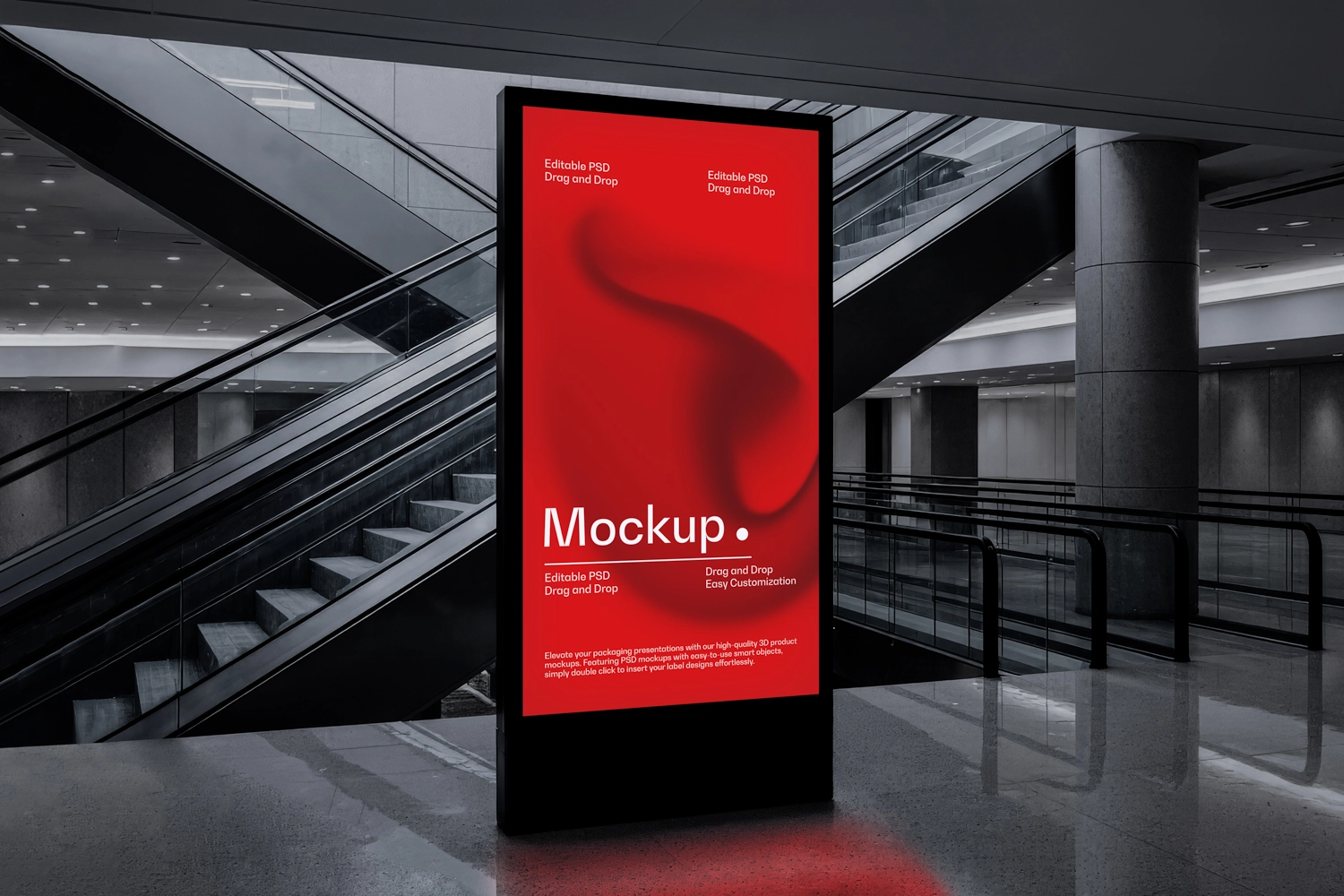 Subway Station Billboard Mockup