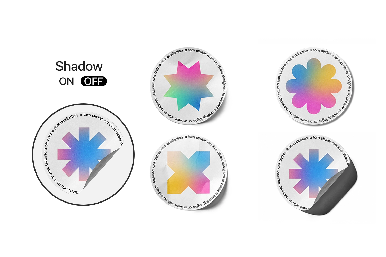 Product Sticker Mockups Pack