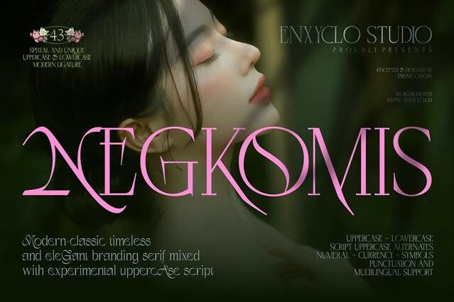 Negkomis - Luxury Fashion Serif Font